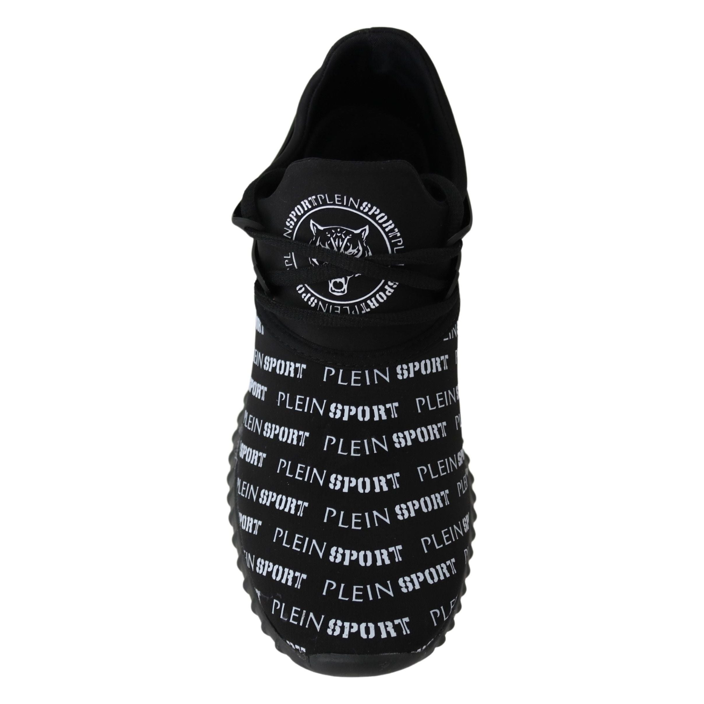 Plein Sport Chic Black Leather Runner Henry Sport Sneakers Luxury