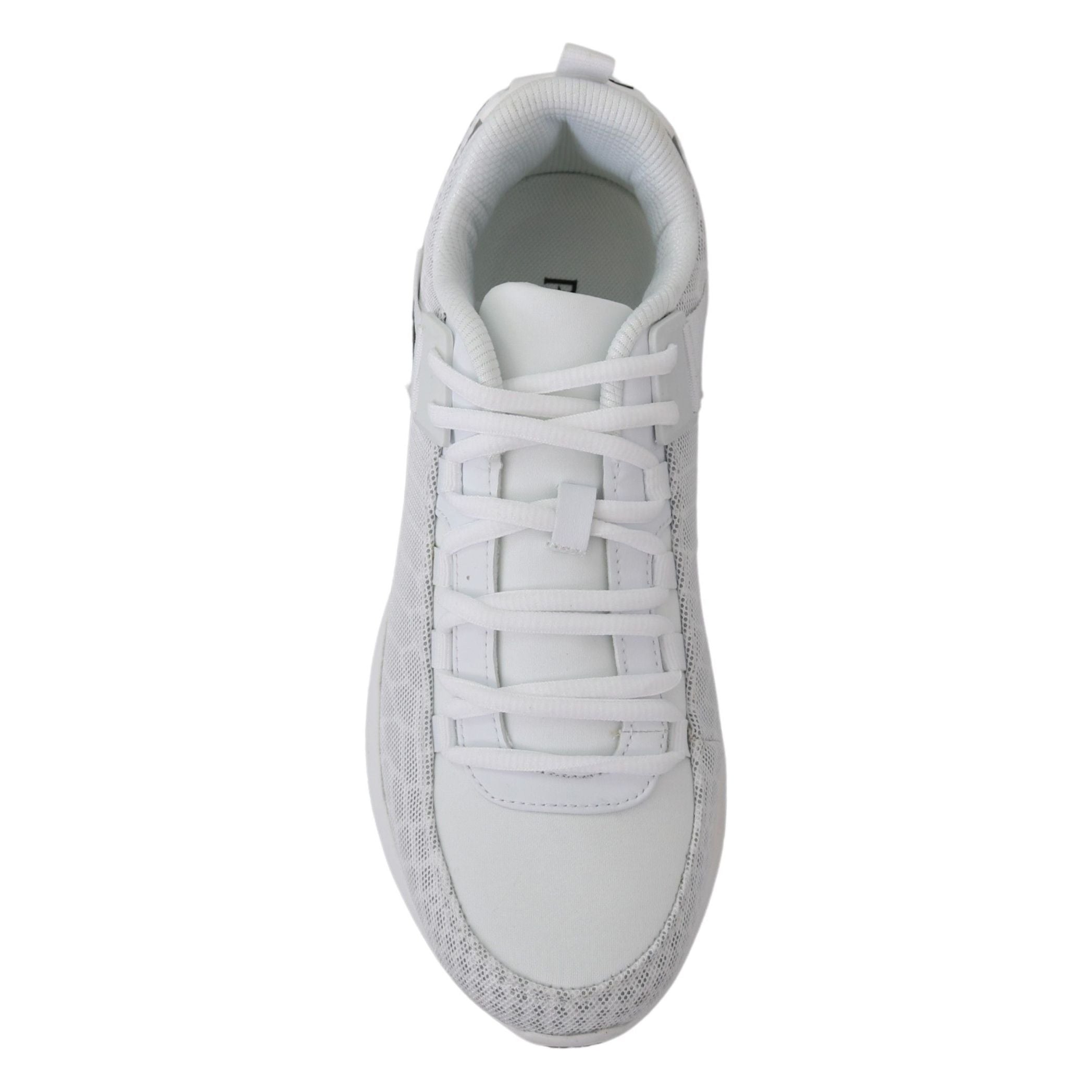 Plein Sport White Leather Sneakers for Elevated Style