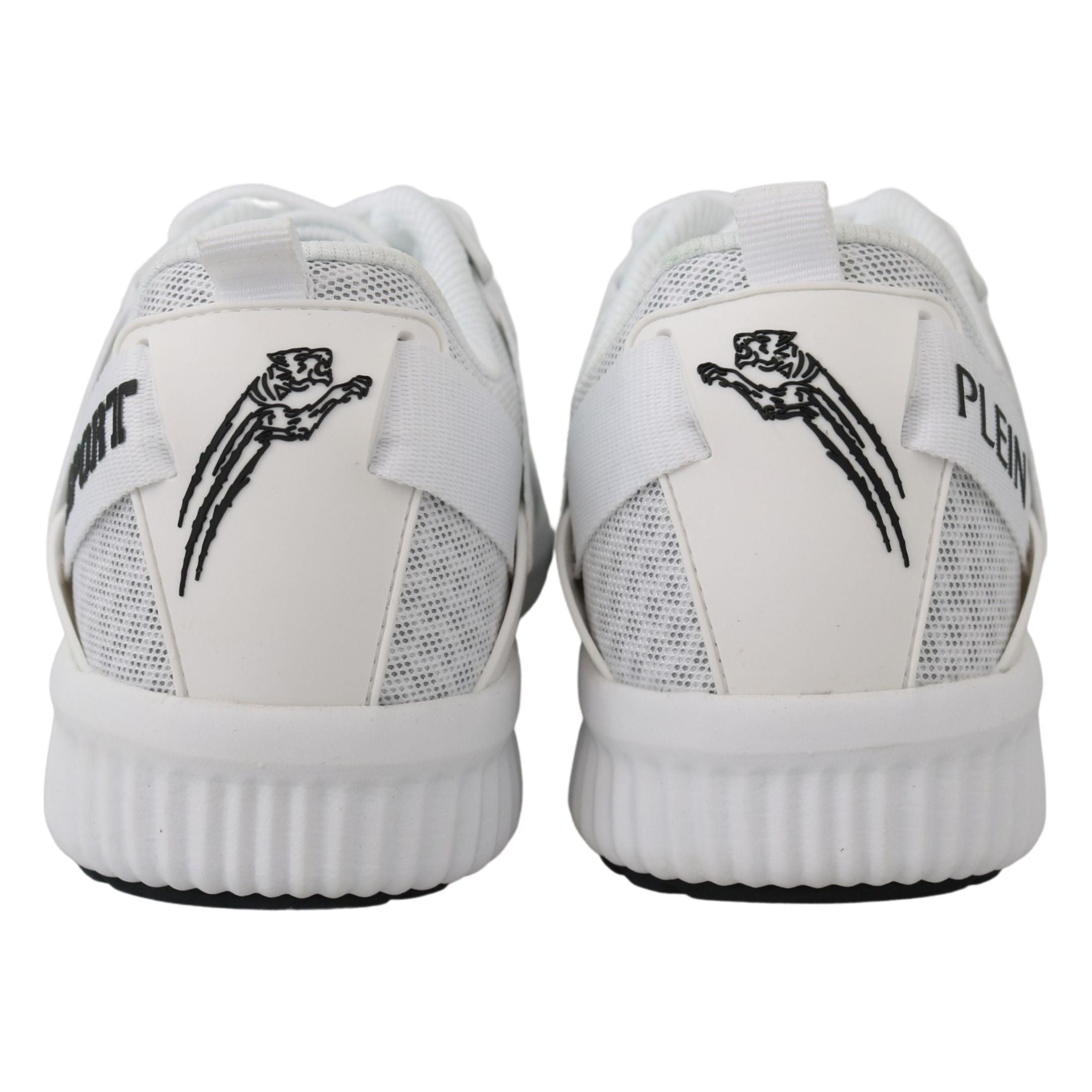 Plein Sport White Leather Sneakers for Elevated Style