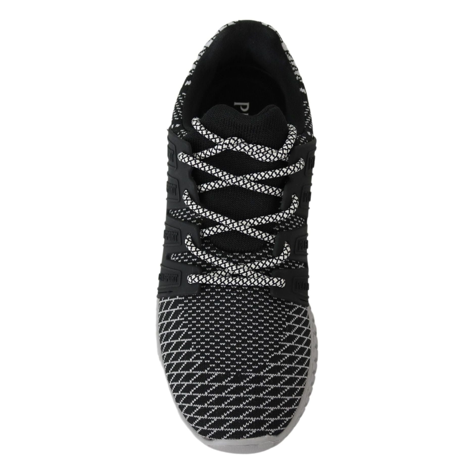 Plein Sport Jet Black Leather Exclusive Runner Mason Sneakers