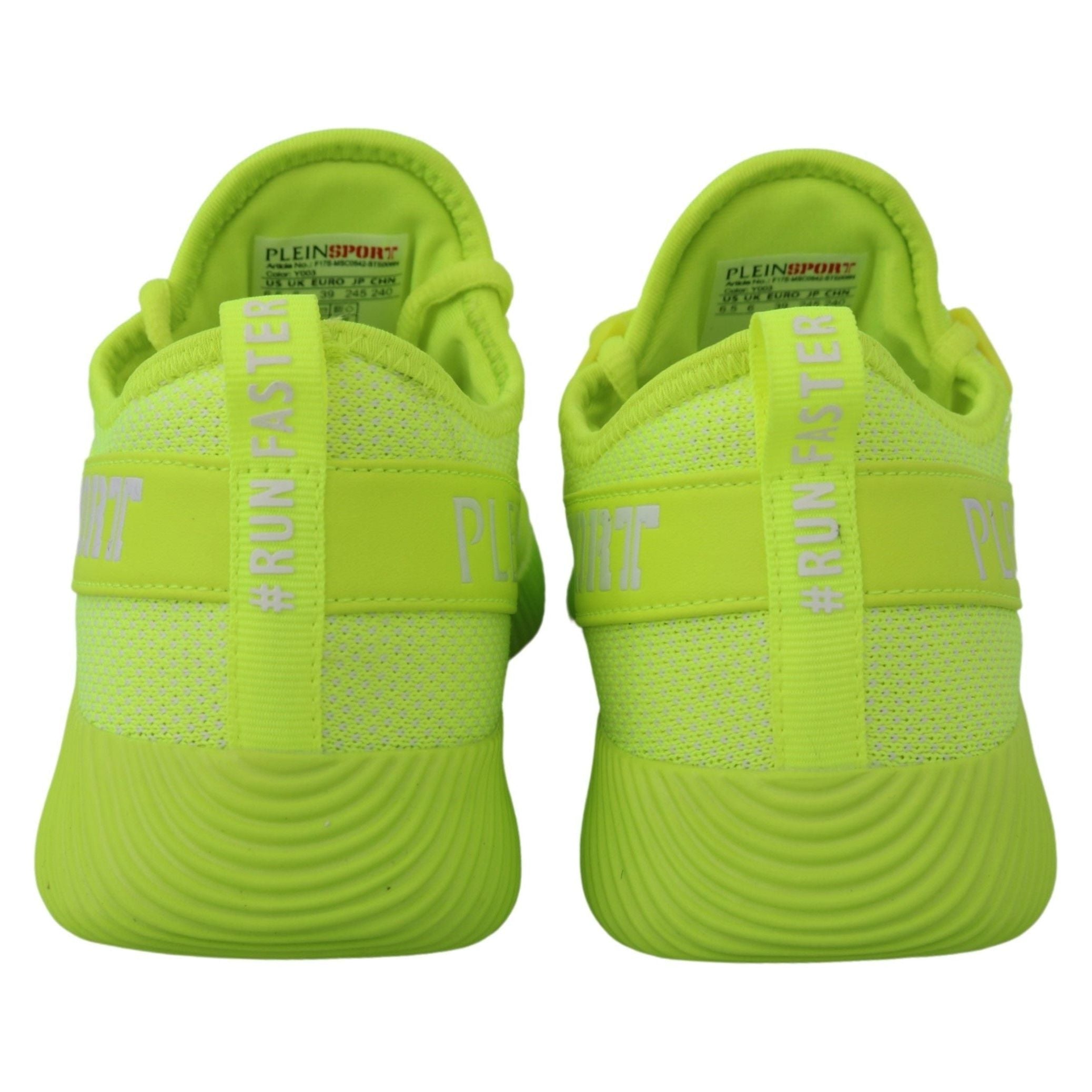 Plein Sport Yellow Leather Carter Sneakers
