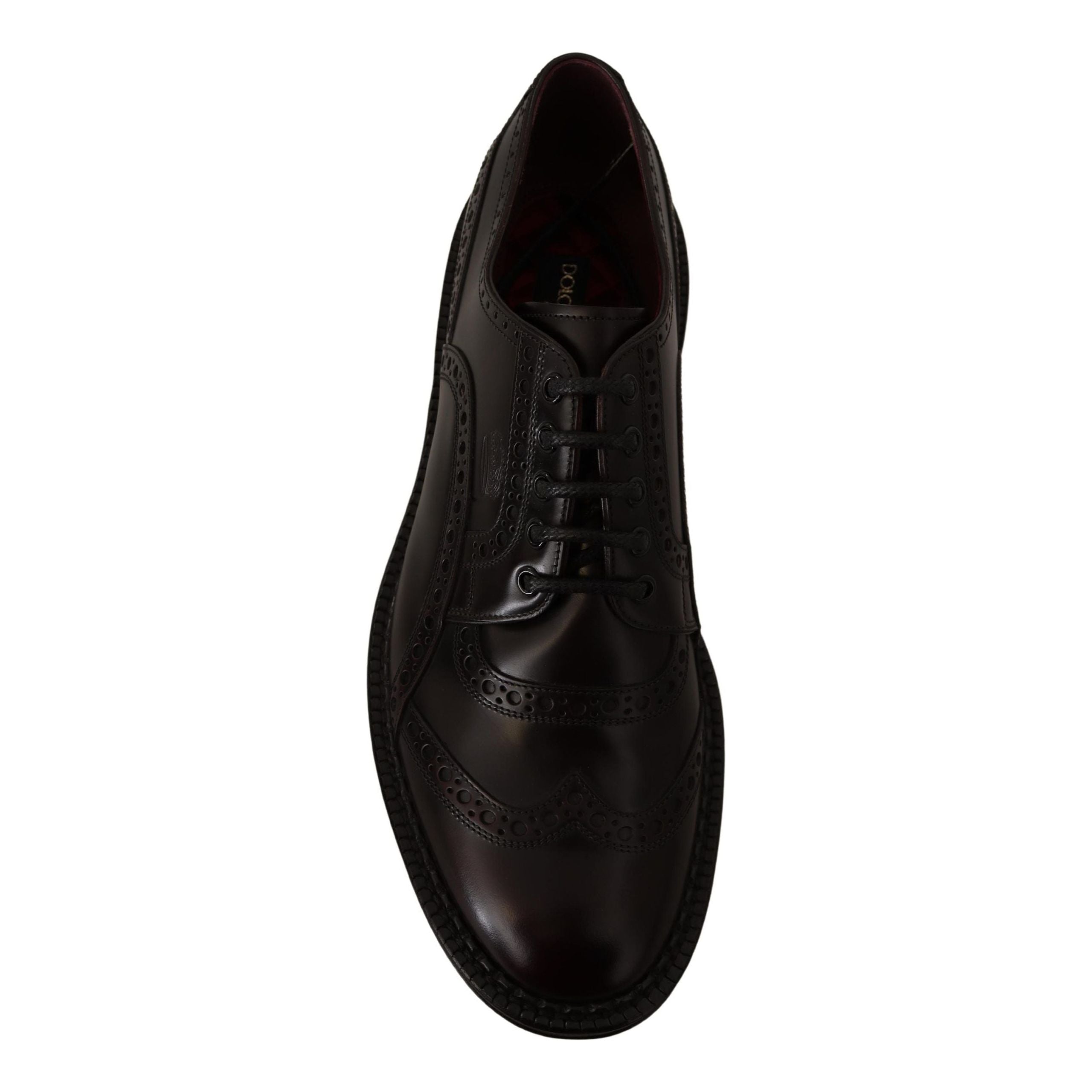 Dolce & Gabbana Elegant Purple Leather Derby Formal Shoes