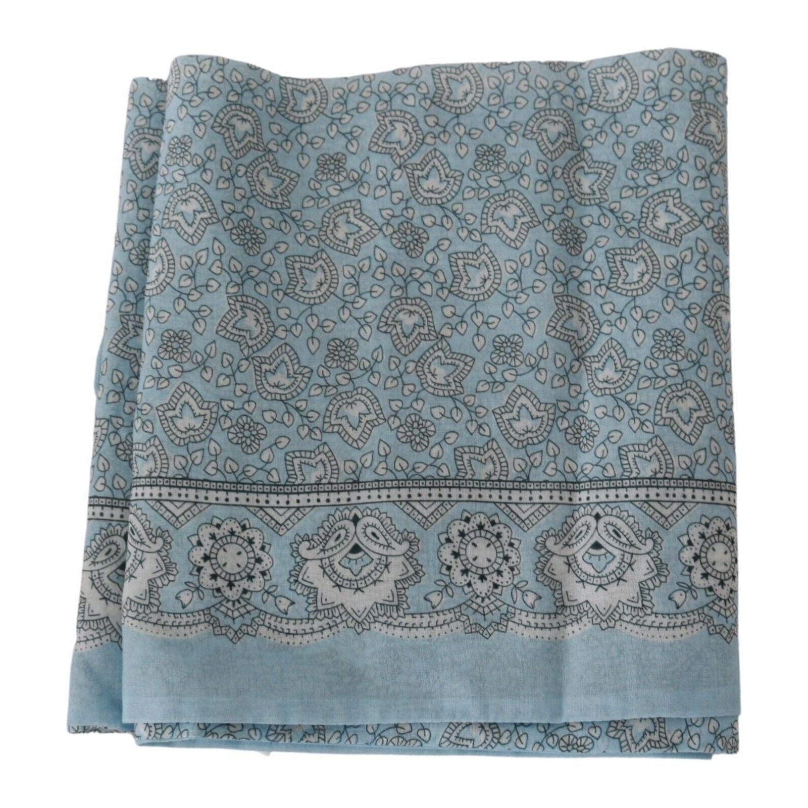 Ermanno Scervino Light Blue Silk Bandana Wrap Shawl Scarf