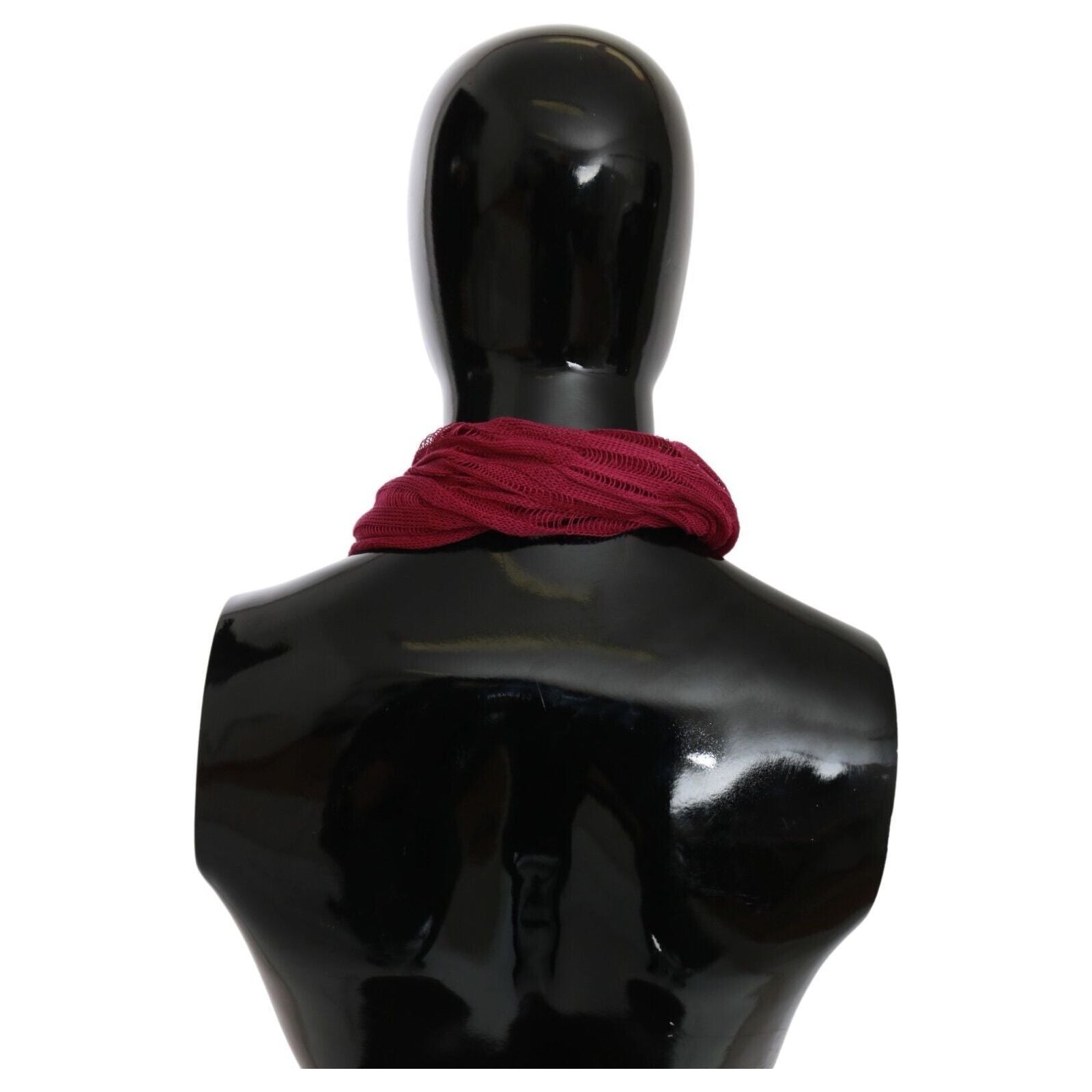 John Galliano Bordeaux Silk Foulard Shawl Scarf