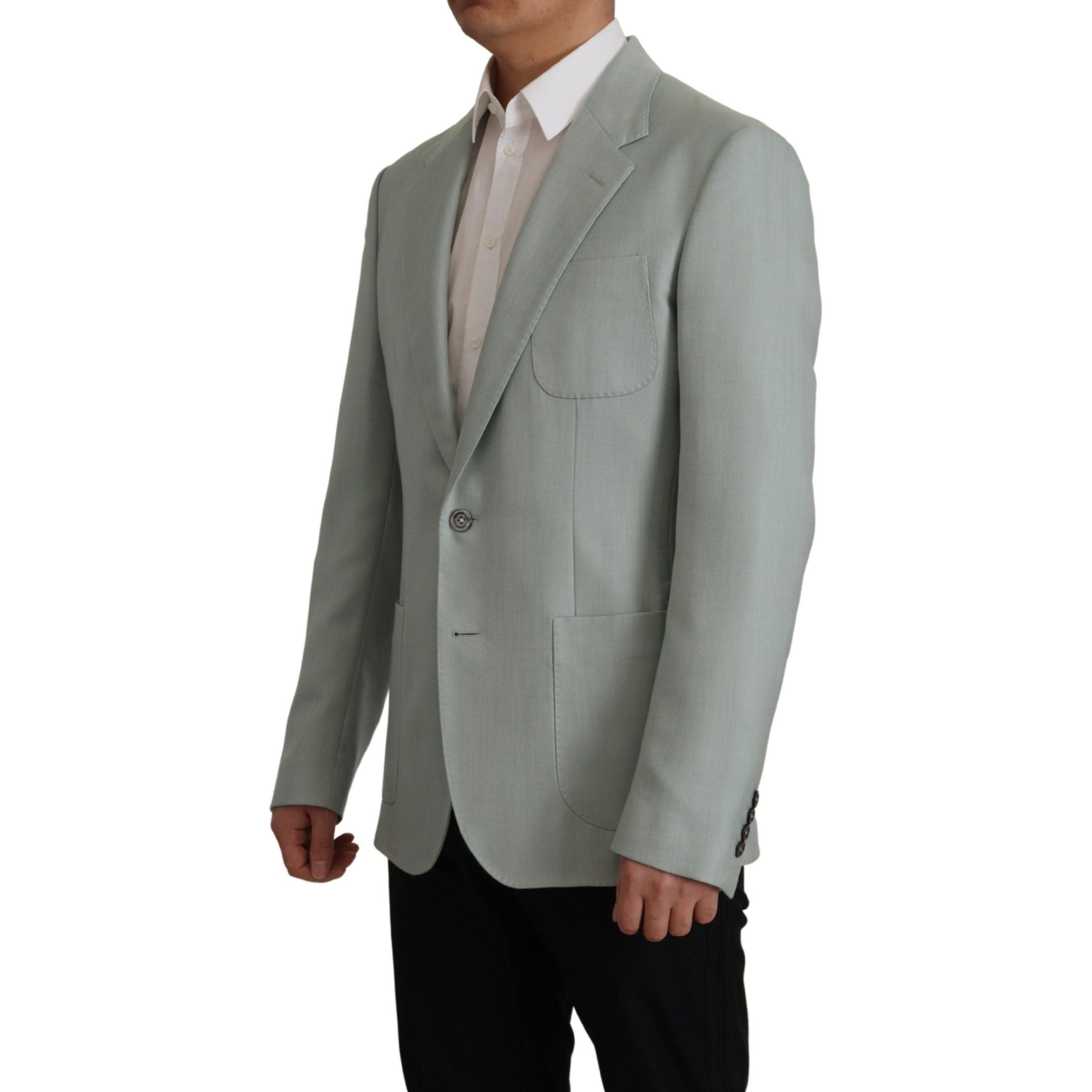 Dolce & Gabbana Navy Cashmere Silk Blazer Jacket