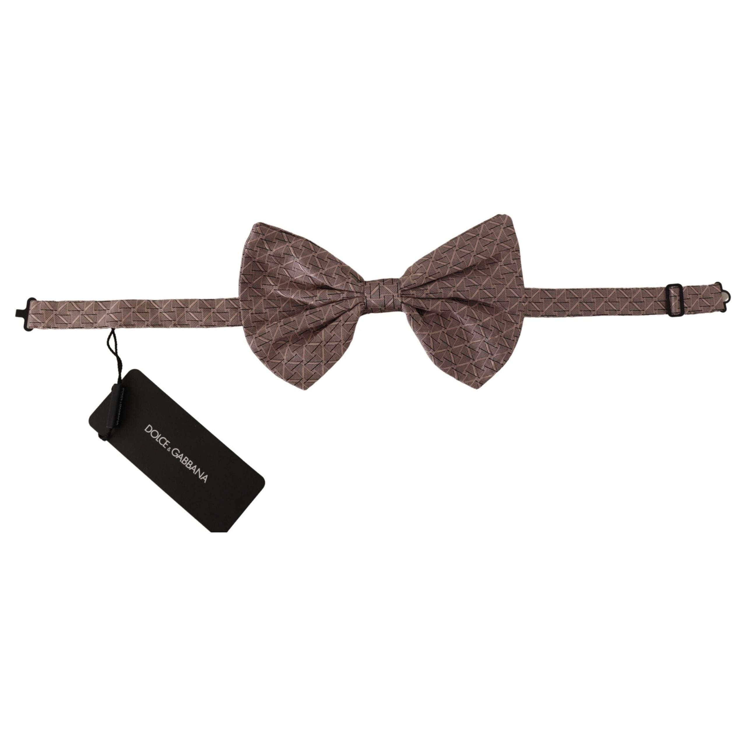 Dolce & Gabbana Gray Silk Bow Tie - Timeless Accessory