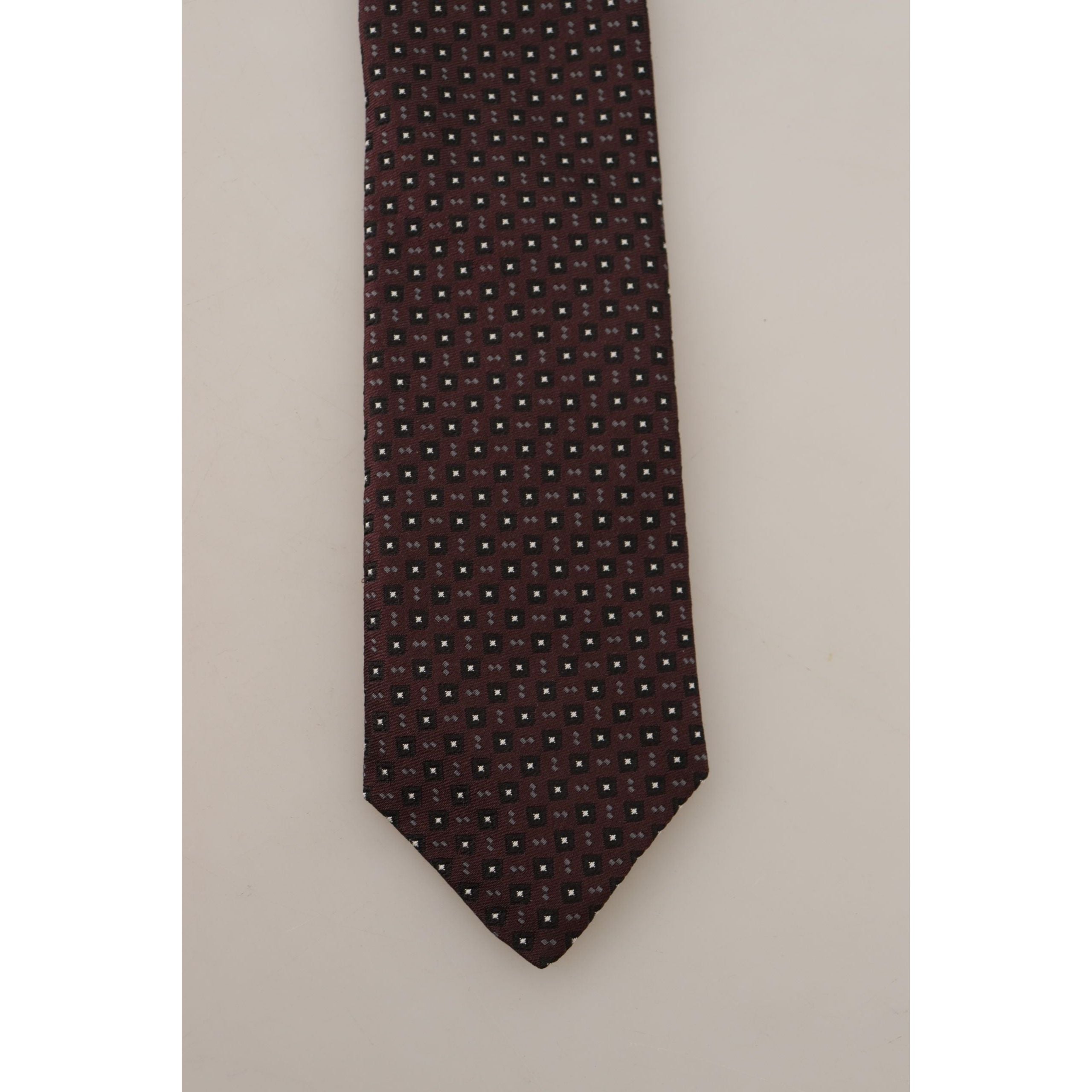 Dolce & Gabbana Black Silk Geometric Bow Tie Accessory