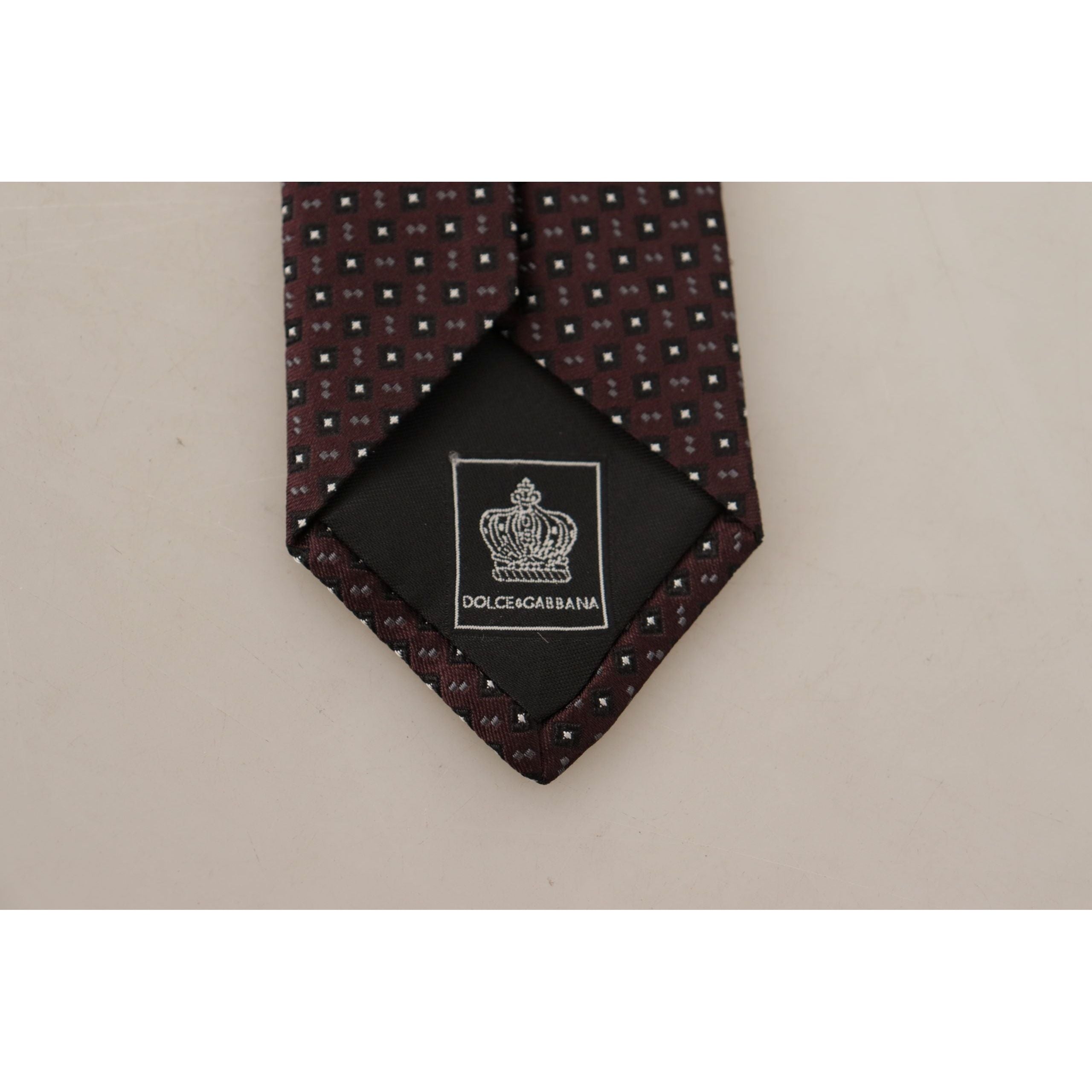 Dolce & Gabbana Black Silk Geometric Bow Tie Accessory
