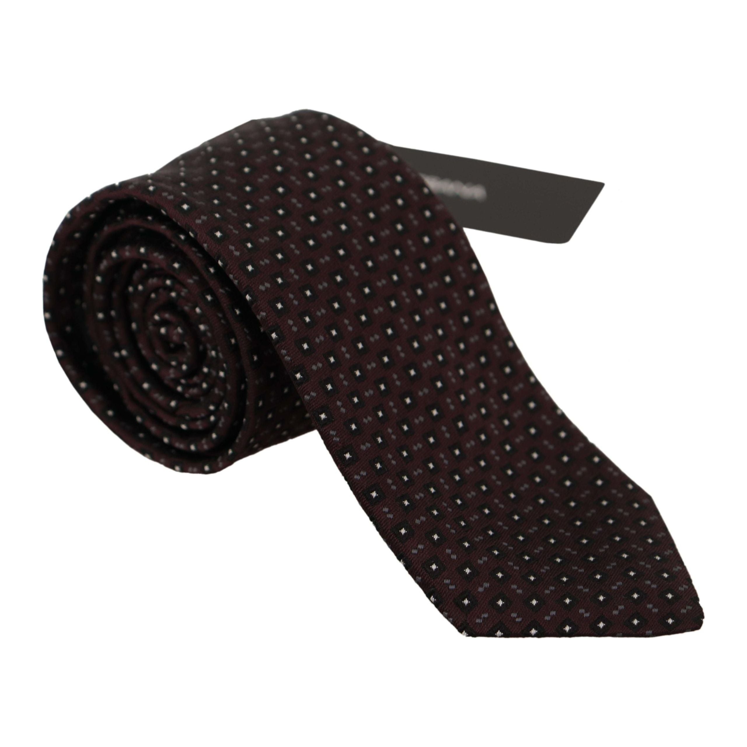 Dolce & Gabbana Black Silk Geometric Bow Tie Accessory