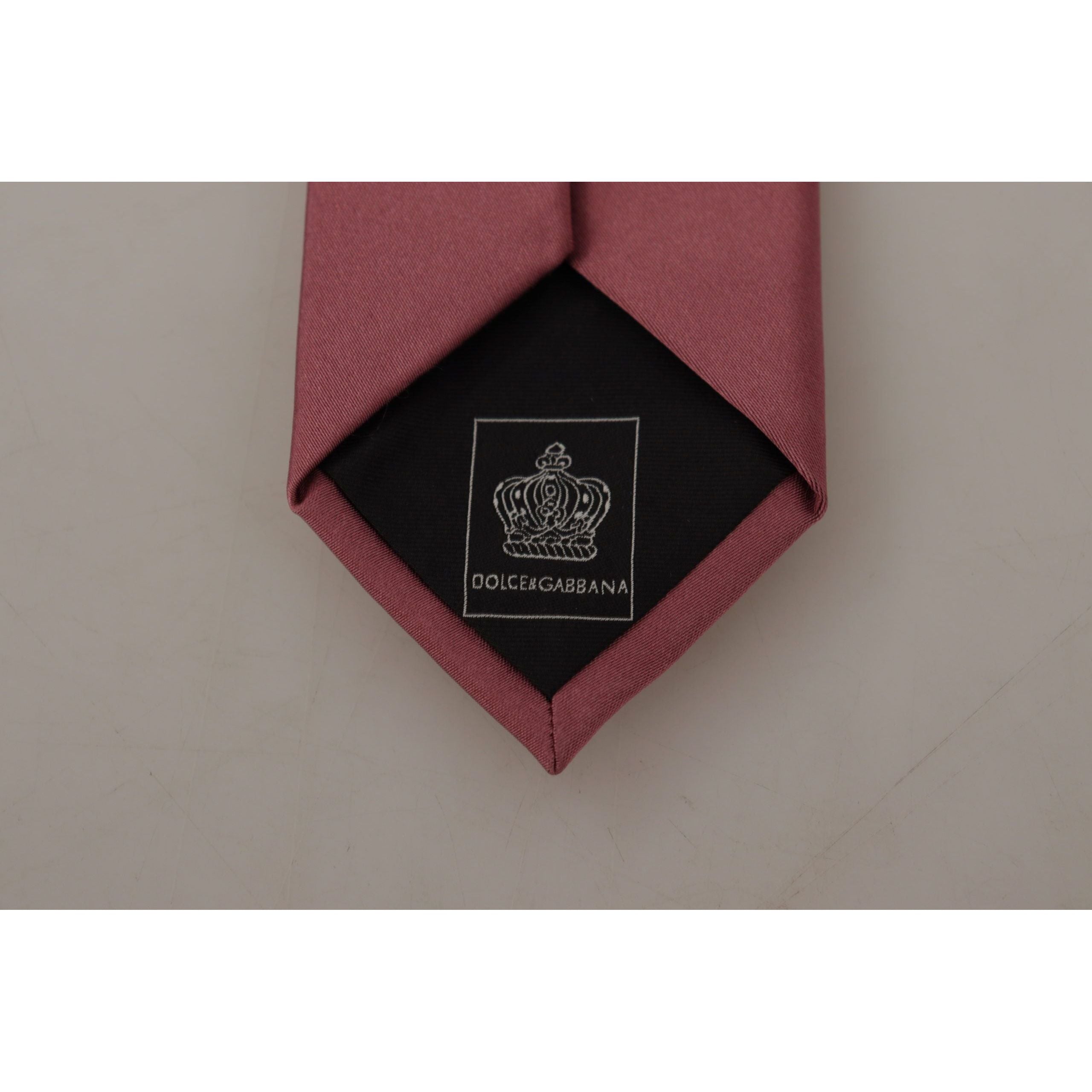 Dolce & Gabbana Pink Silk Bow Tie Accessory