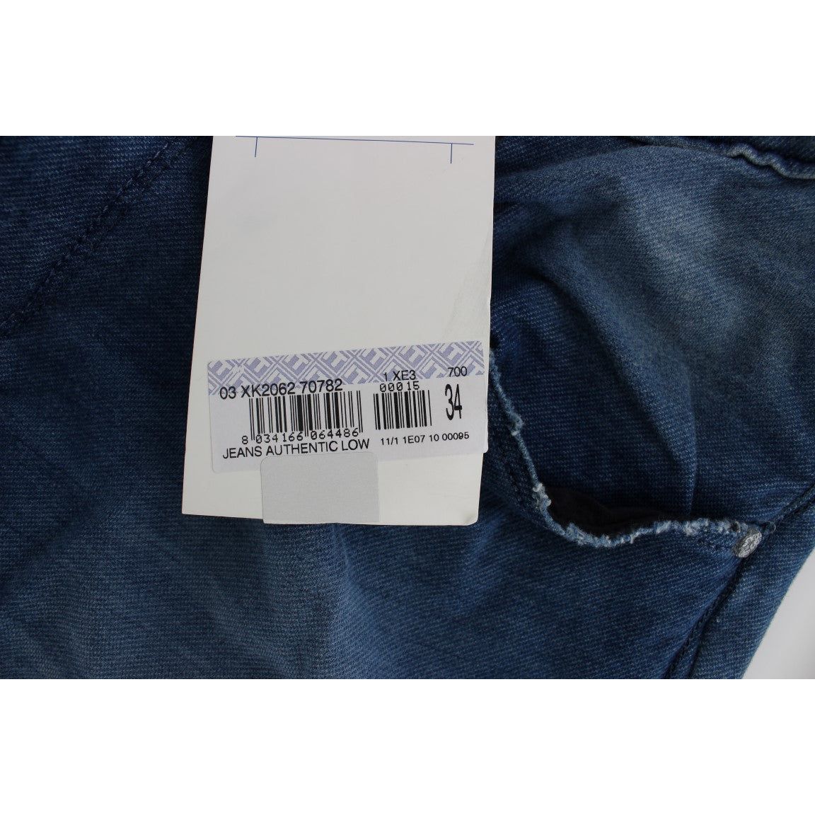 Acht Blue Wash Italian Denim Slim Fit Jeans for Elevated Style