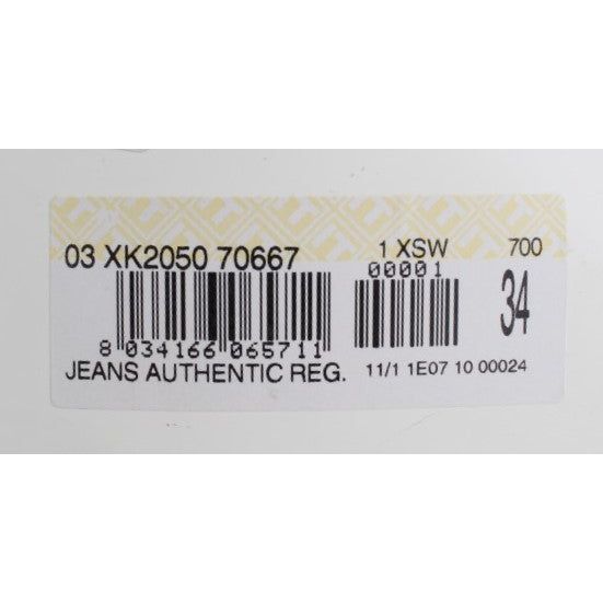 Acht Blue Cotton Regular Fit Denim Trousers