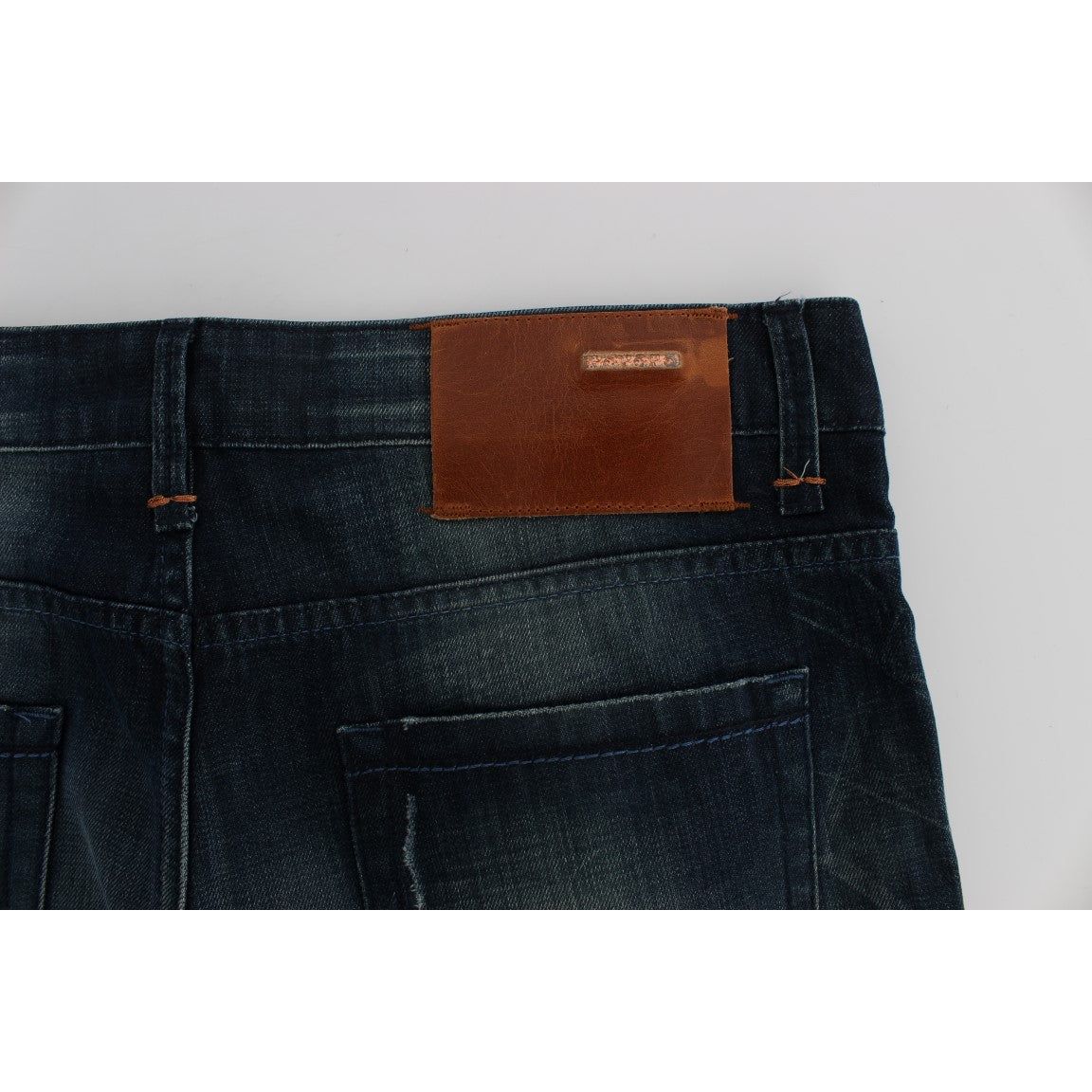 Acht Subtle Blue Italian Cotton Slim Fit Jeans