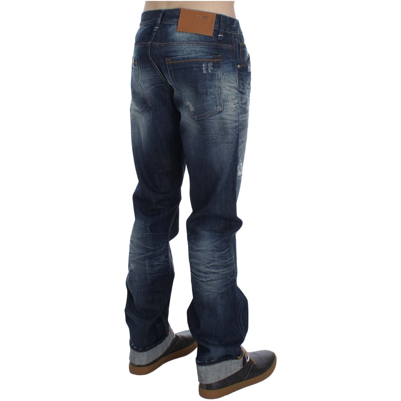 Acht Blue Cotton Regular Fit Jeans for Effortless Elegance