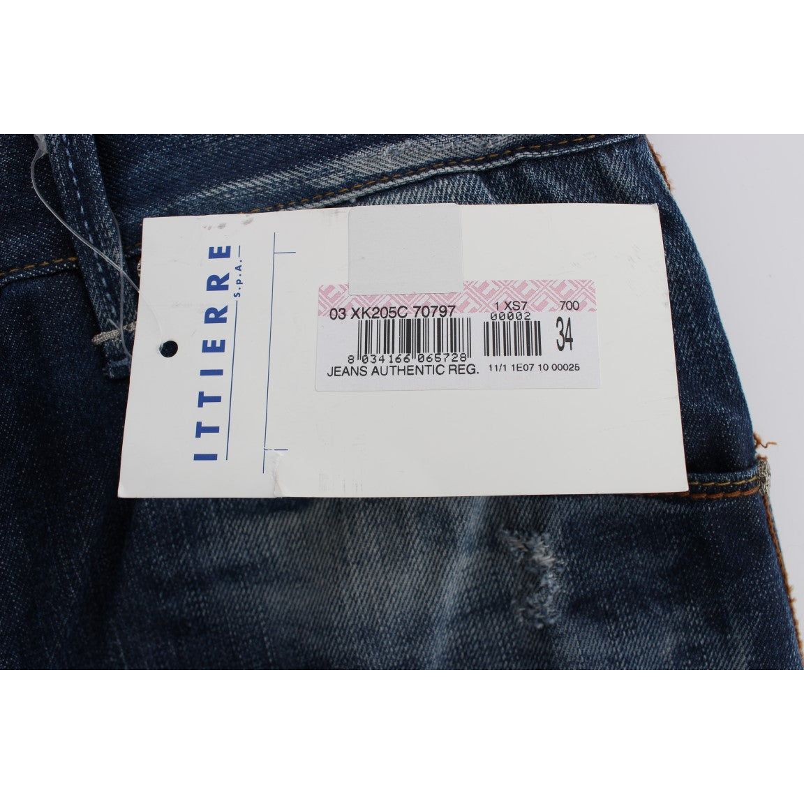 Acht Blue Cotton Regular Fit Jeans for Effortless Elegance