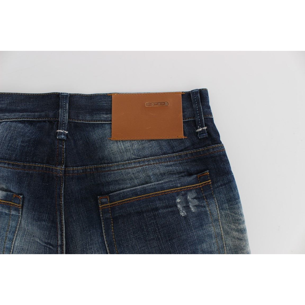 Acht Blue Cotton Regular Fit Jeans for Effortless Elegance