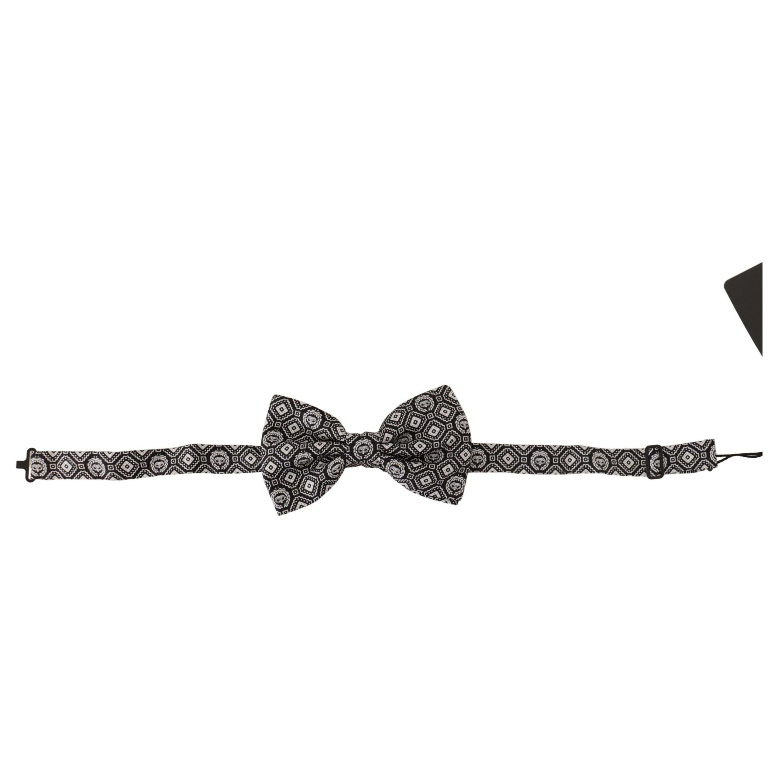 Dolce & Gabbana Black Silk Bow Tie Accessory