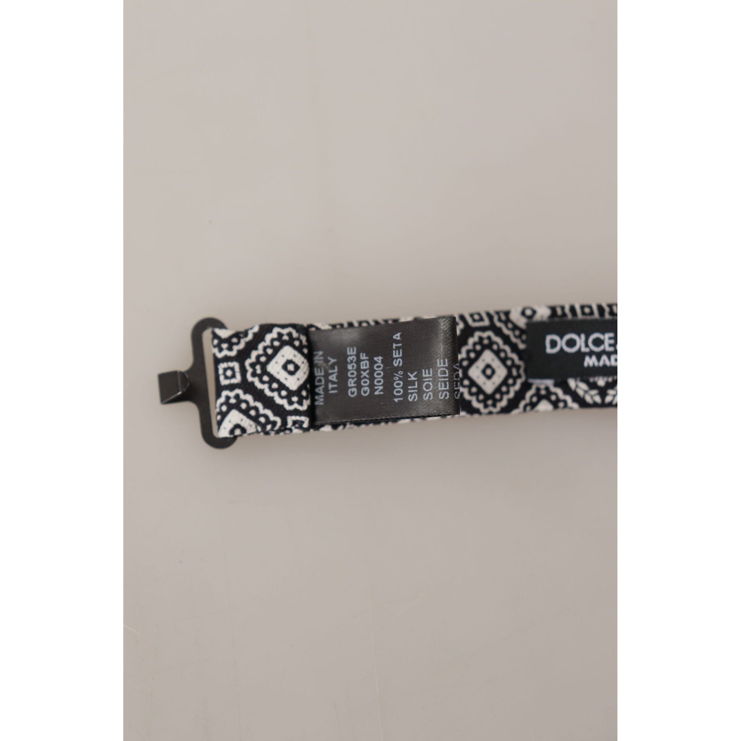 Dolce & Gabbana Black Silk Bow Tie Accessory