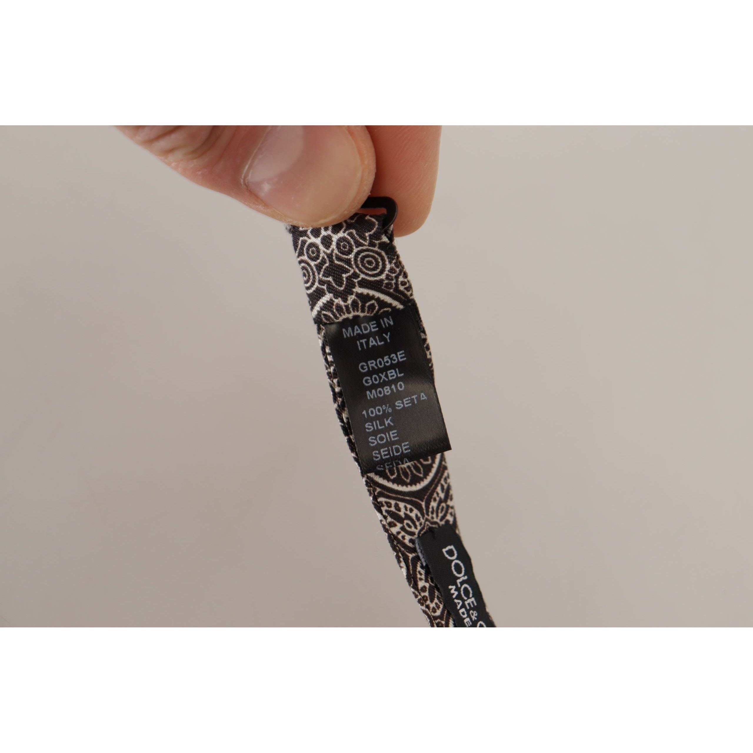 Dolce & Gabbana Black Silk Bow Tie