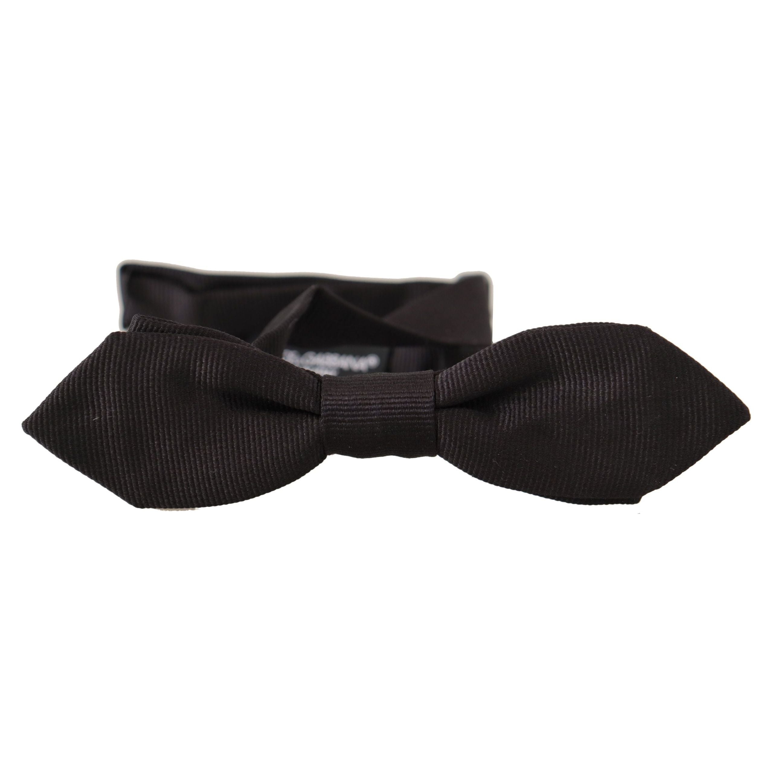 Dolce & Gabbana Black Silk Bow Tie Accessory