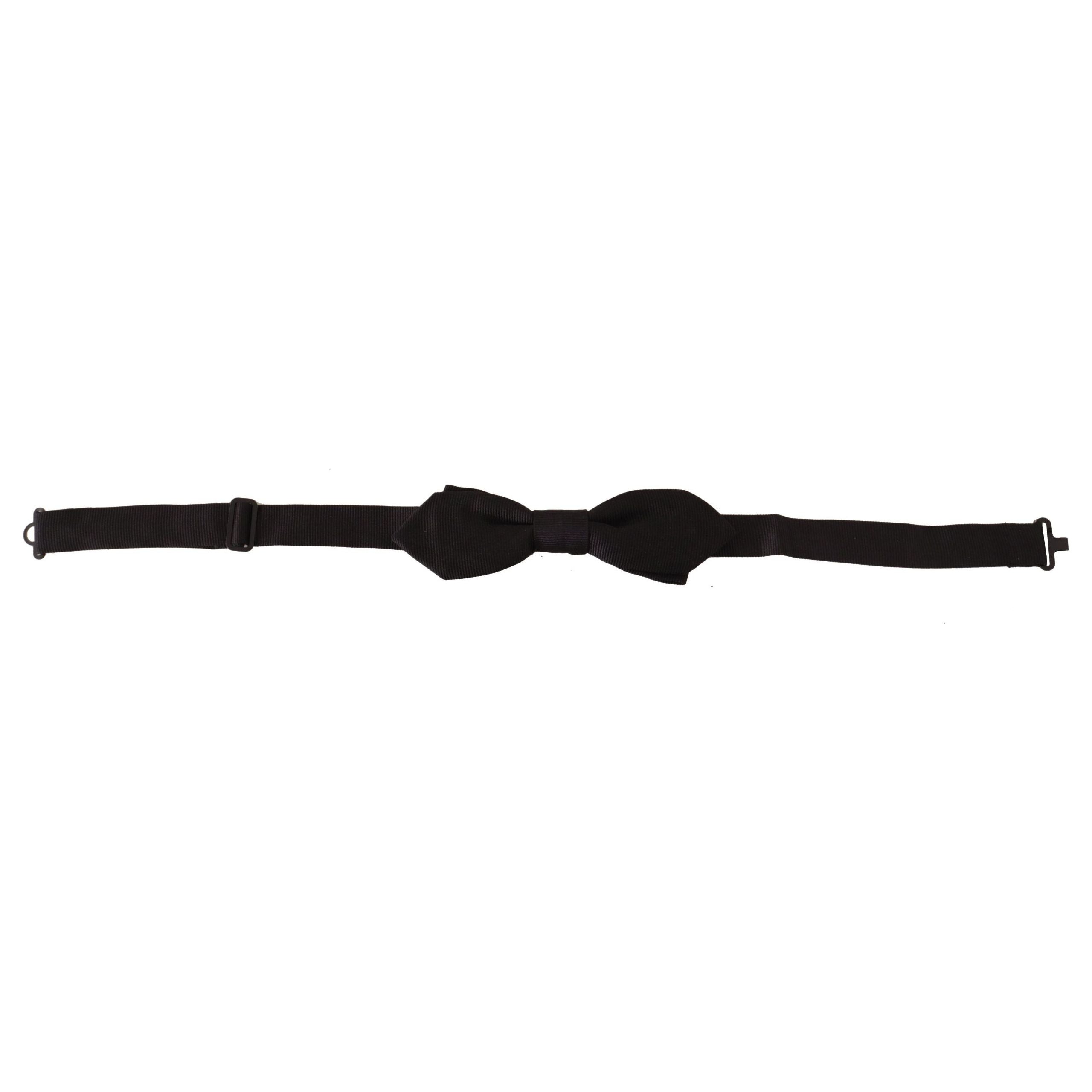 Dolce & Gabbana Black Silk Bow Tie Accessory