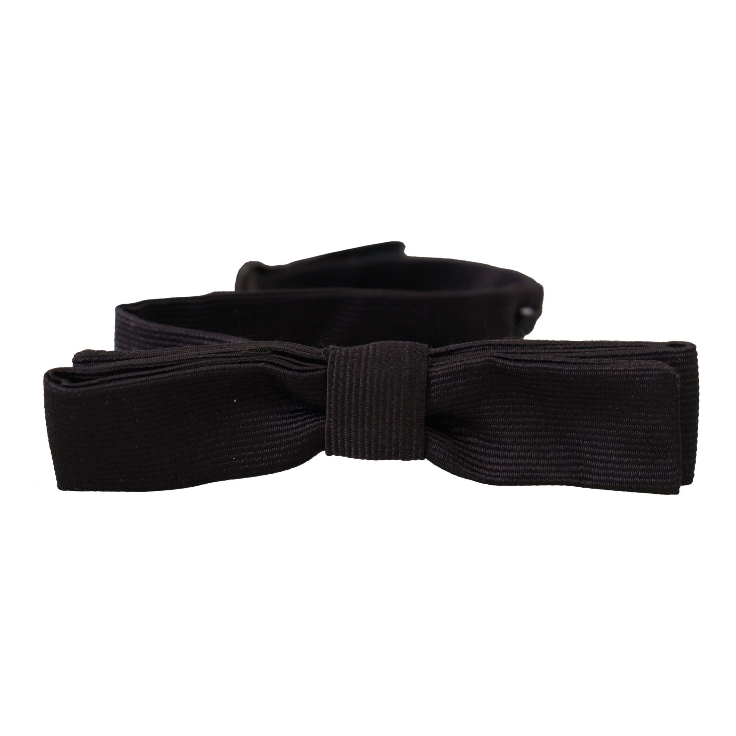 Dolce & Gabbana Black Silk Bow Tie Accessory