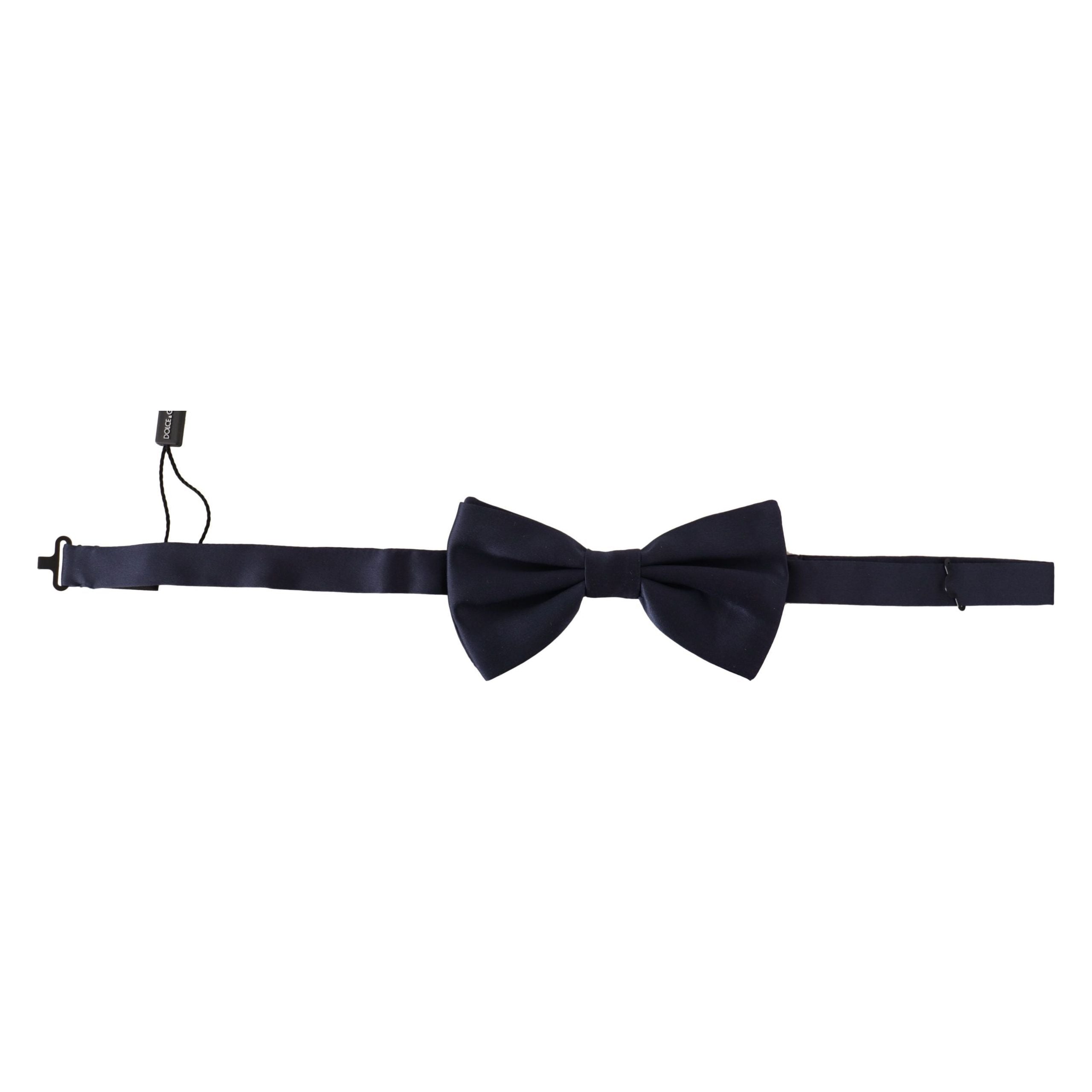 Dolce & Gabbana Blue Silk Bow Tie for Elegant Style