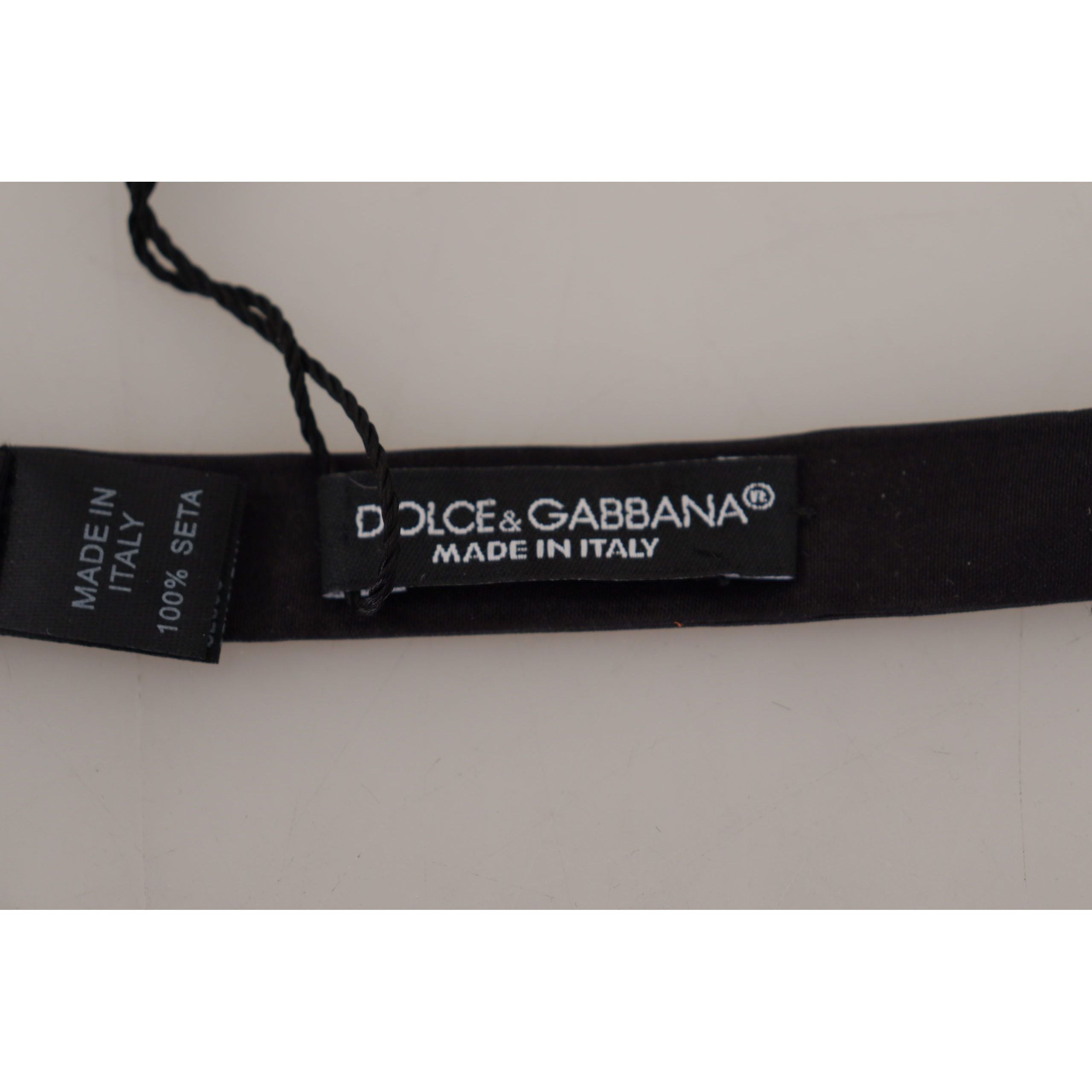 Dolce & Gabbana Black Silk Bow Tie for Sophisticated Style