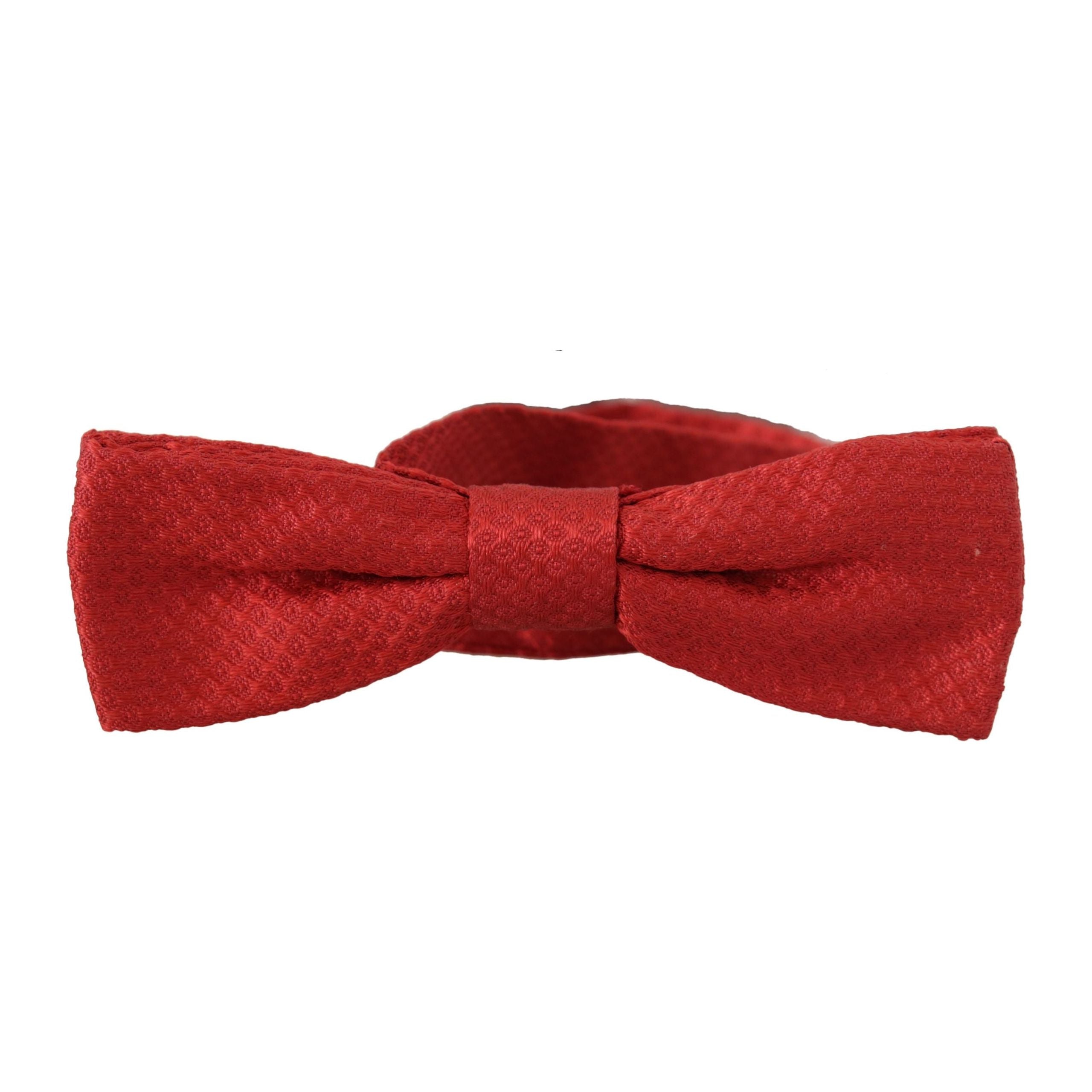 Dolce & Gabbana Red Silk Bow Tie for Timeless Style