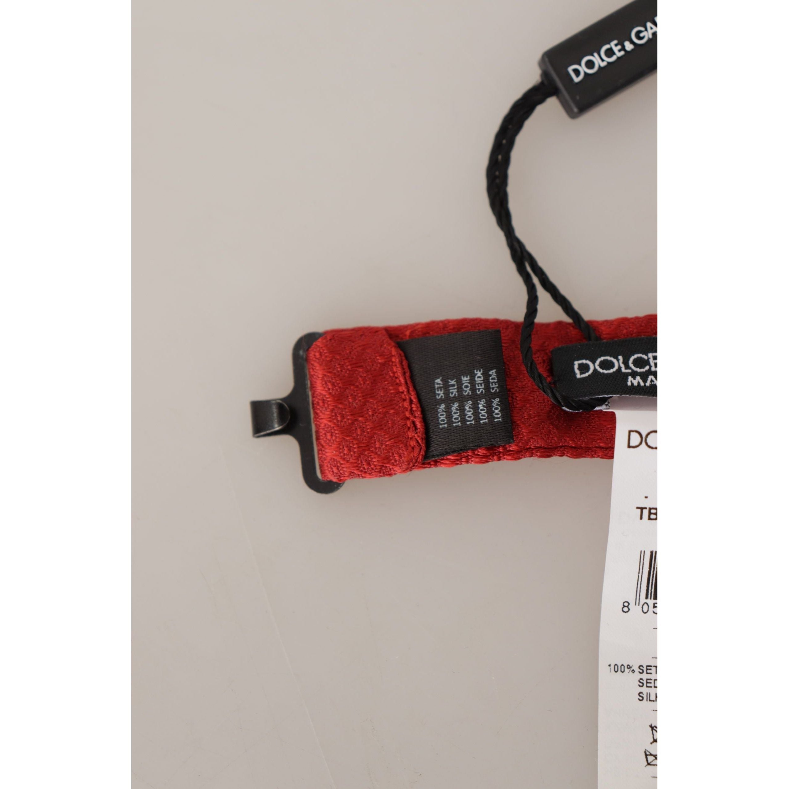 Dolce & Gabbana Red Silk Bow Tie for Timeless Style
