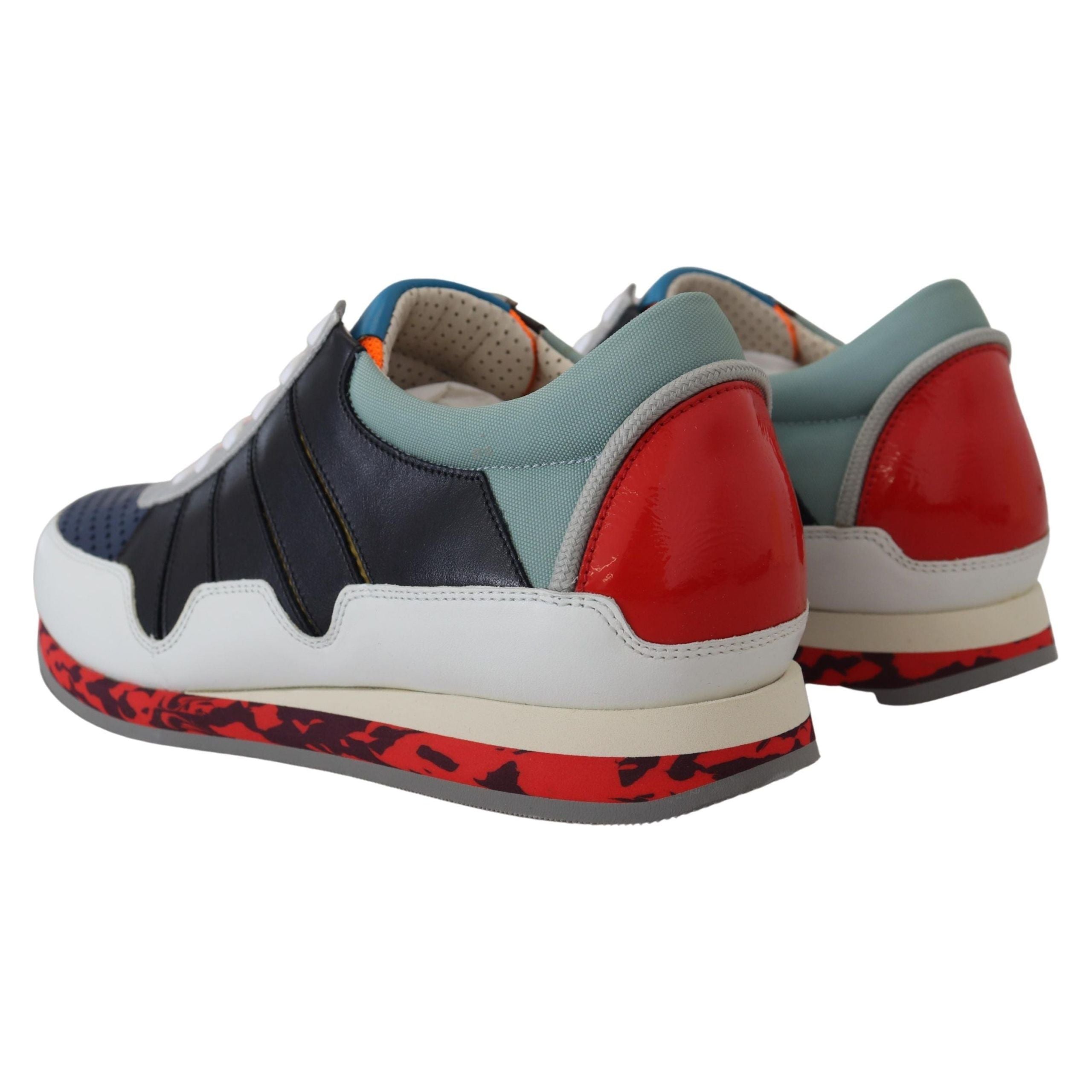 Dolce & Gabbana Multicolor Leather Low Top Sneakers Collection