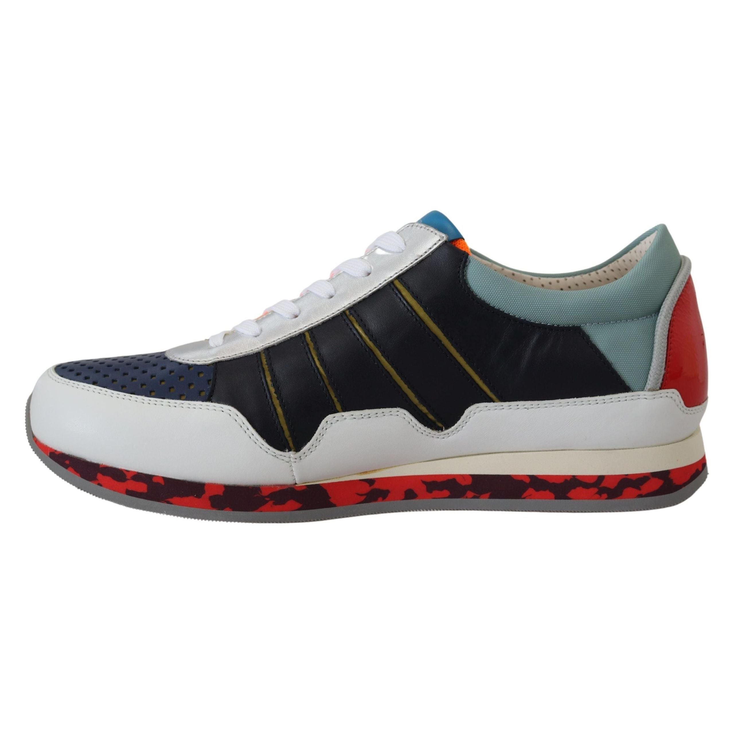 Dolce & Gabbana Multicolor Leather Low Top Sneakers Collection