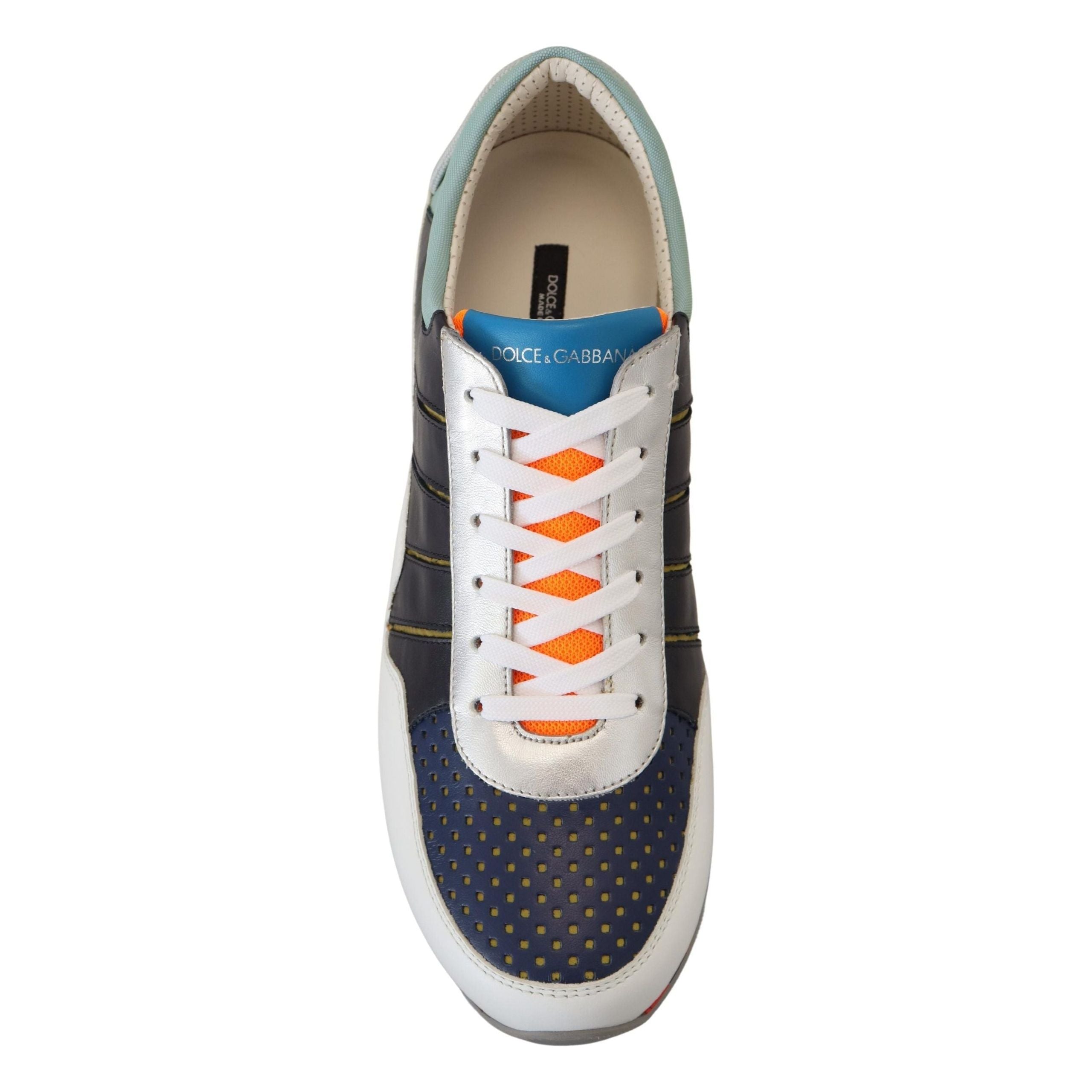 Dolce & Gabbana Multicolor Leather Low Top Sneakers Collection
