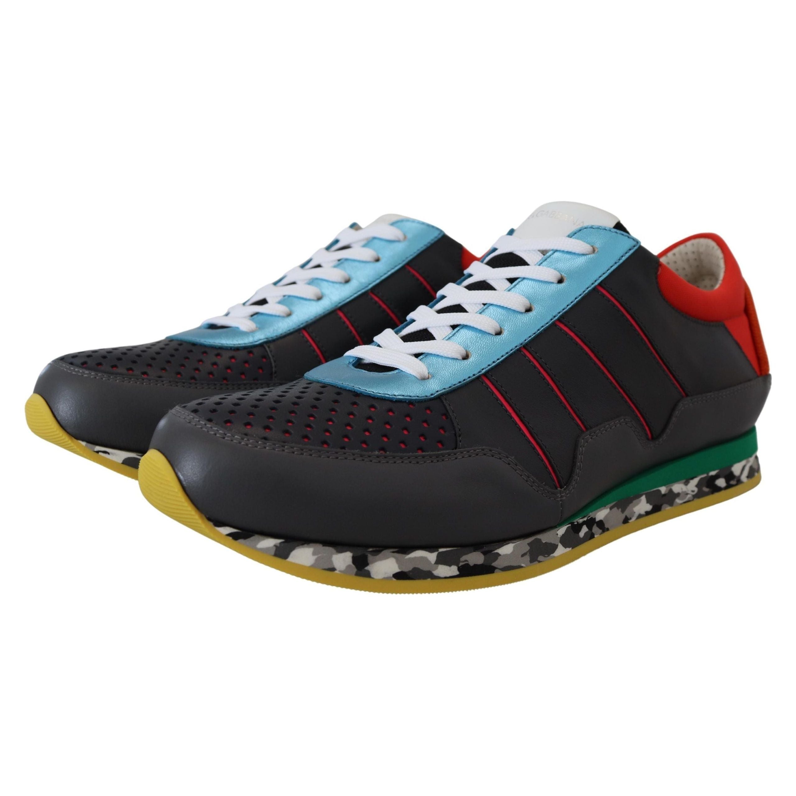 Dolce & Gabbana Multicolor Leather-Blend Low Top Sneakers