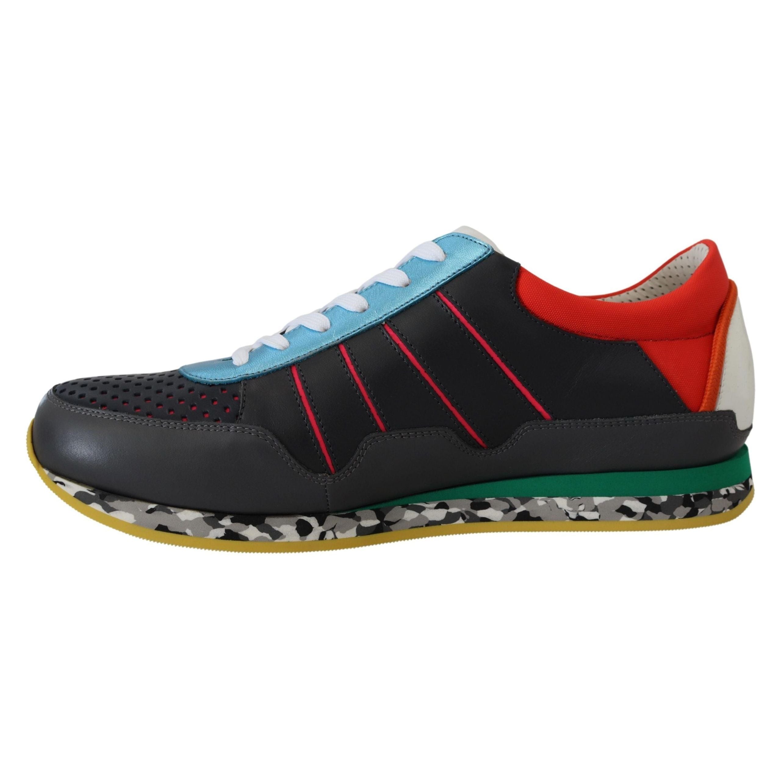 Dolce & Gabbana Multicolor Leather-Blend Low Top Sneakers