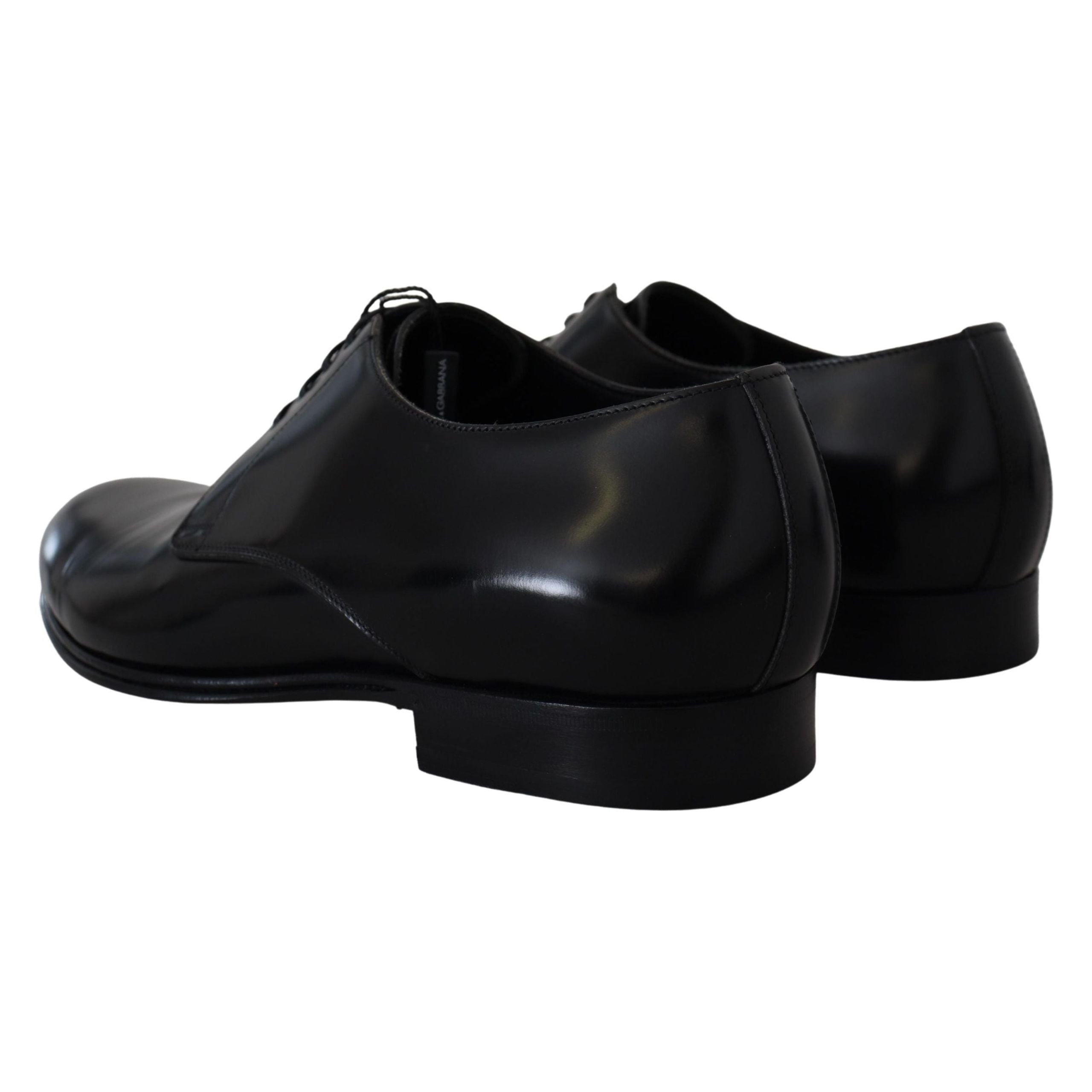 Dolce & Gabbana Black Leather Derby Shoes for Sophisticated Style