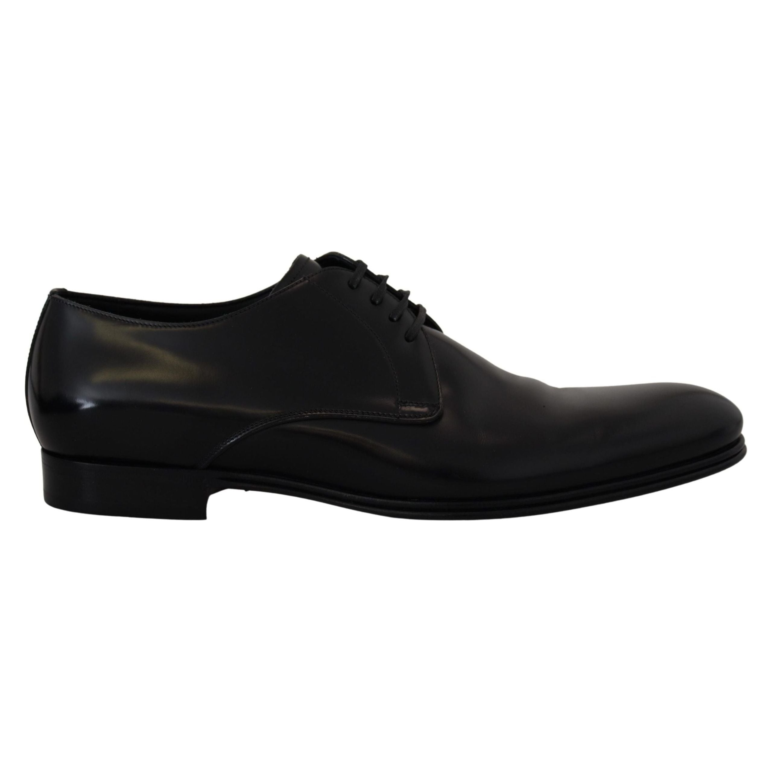 Dolce & Gabbana Black Leather Derby Shoes for Sophisticated Style