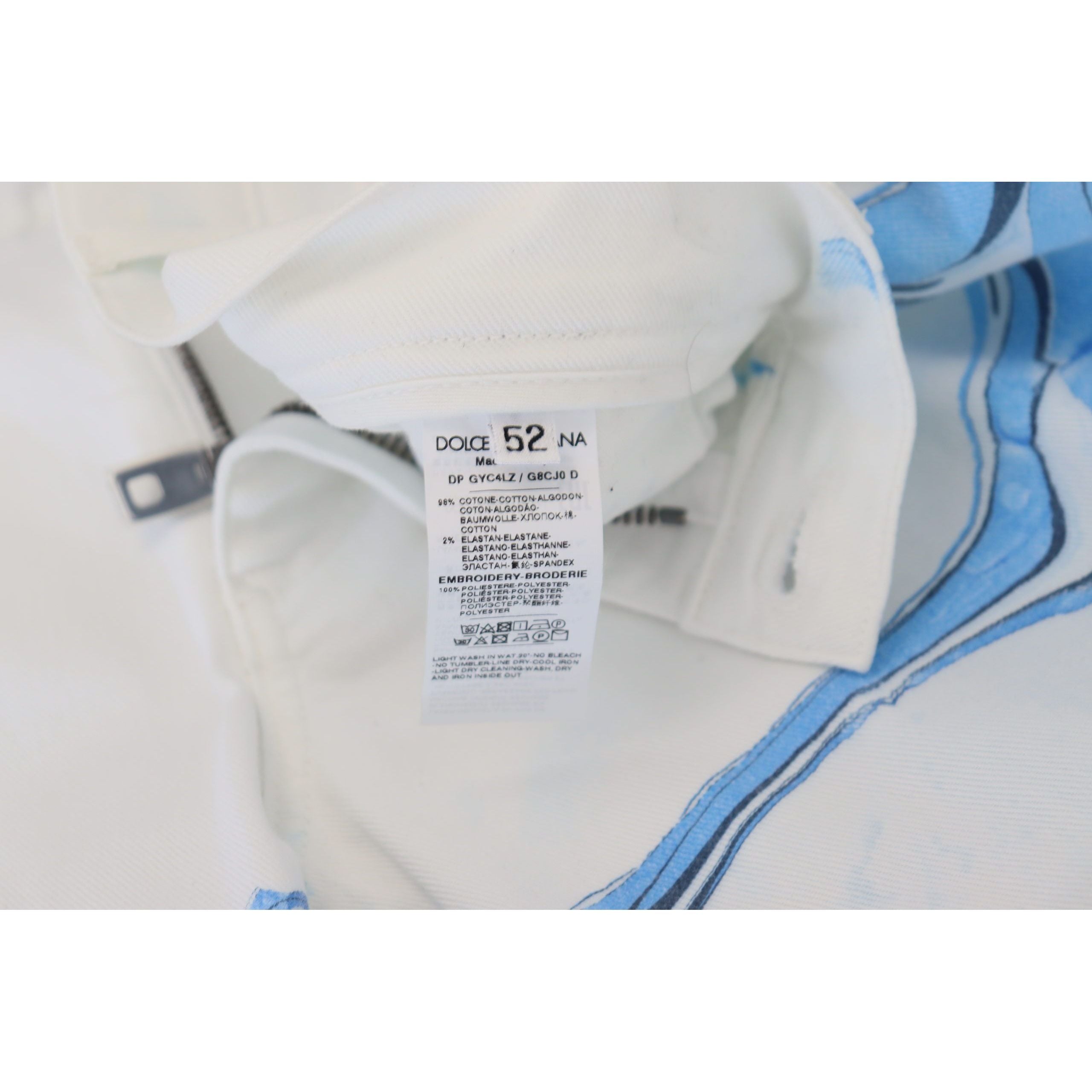 Dolce & Gabbana White Cotton Casual Jeans for Effortless Style
