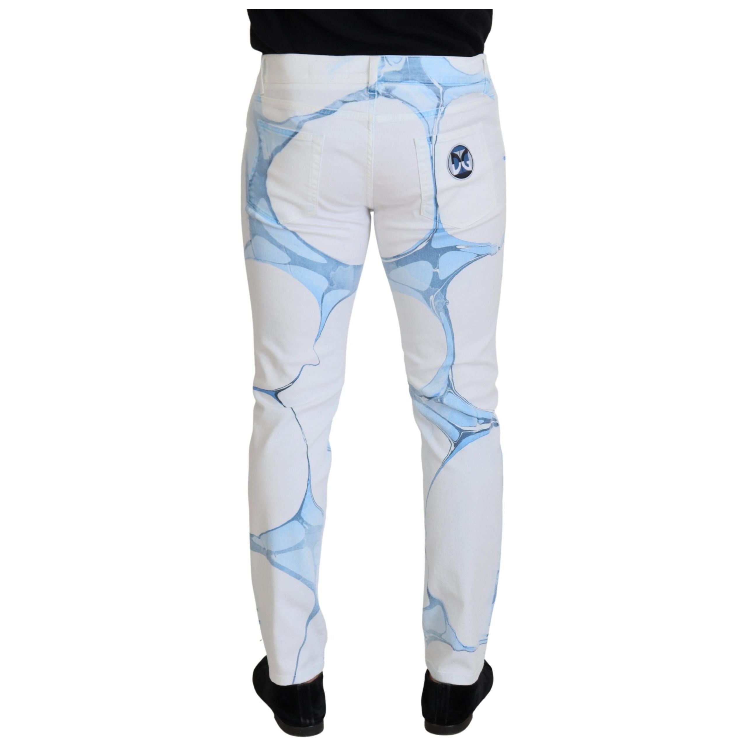 Dolce & Gabbana White Cotton Casual Jeans for Effortless Style