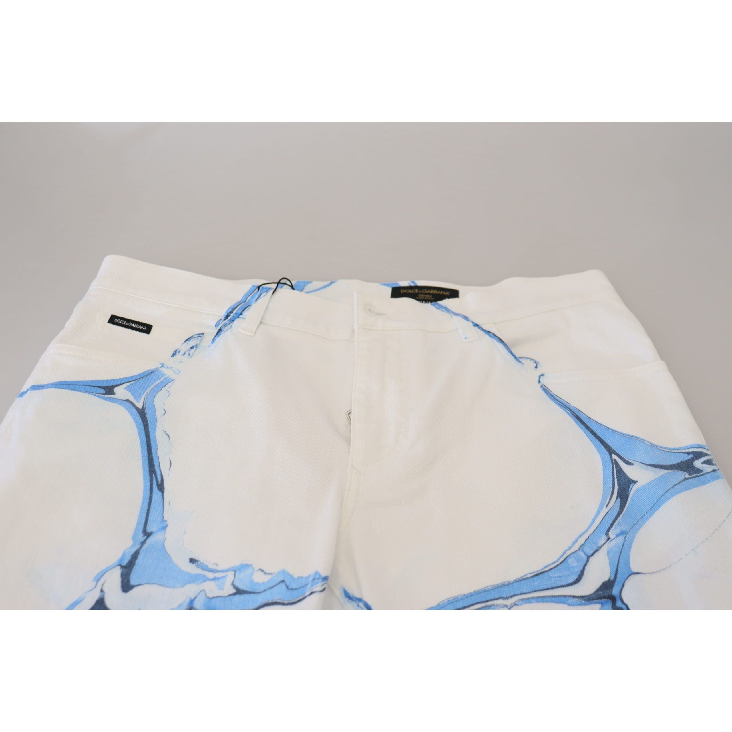 Dolce & Gabbana White Cotton Casual Jeans for Effortless Style