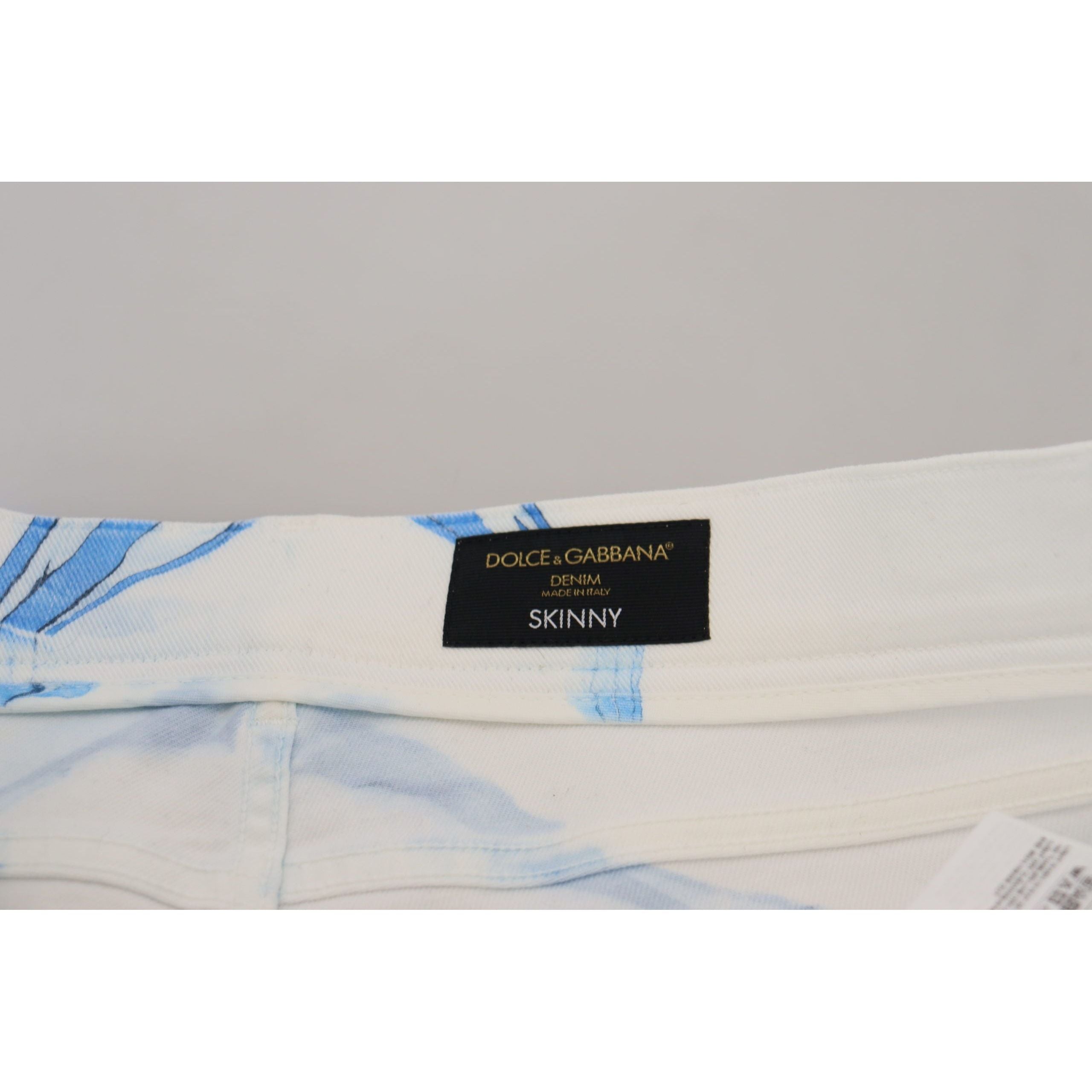 Dolce & Gabbana White Cotton Casual Jeans for Effortless Style