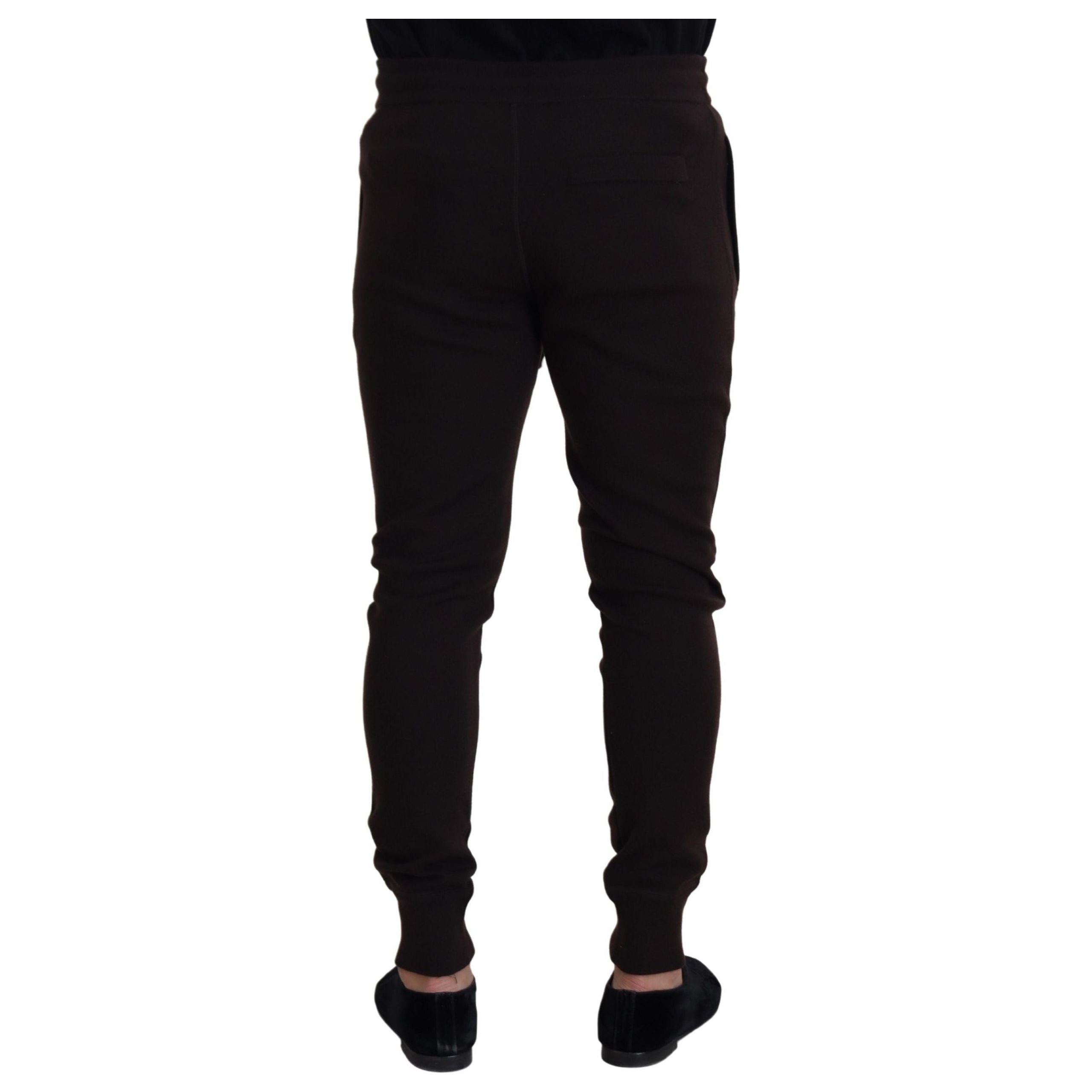Dolce & Gabbana Navy Cashmere Blend Sweatpants Elegance