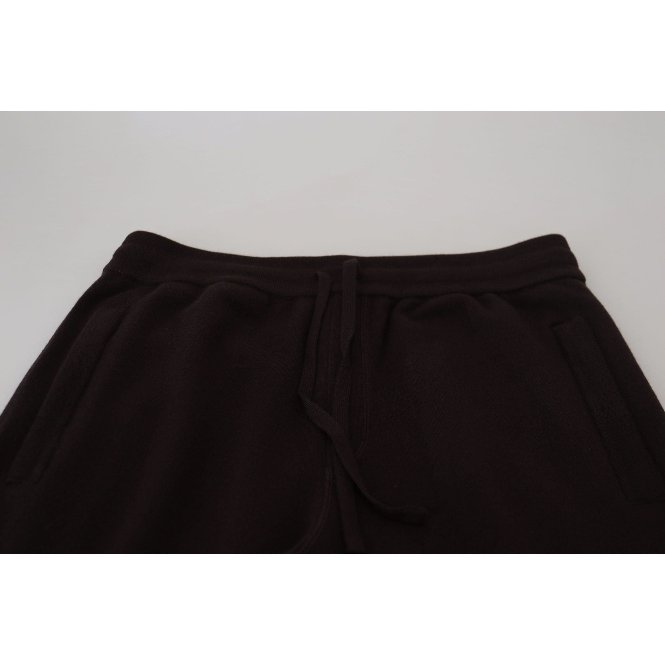Dolce & Gabbana Navy Cashmere Blend Sweatpants Elegance