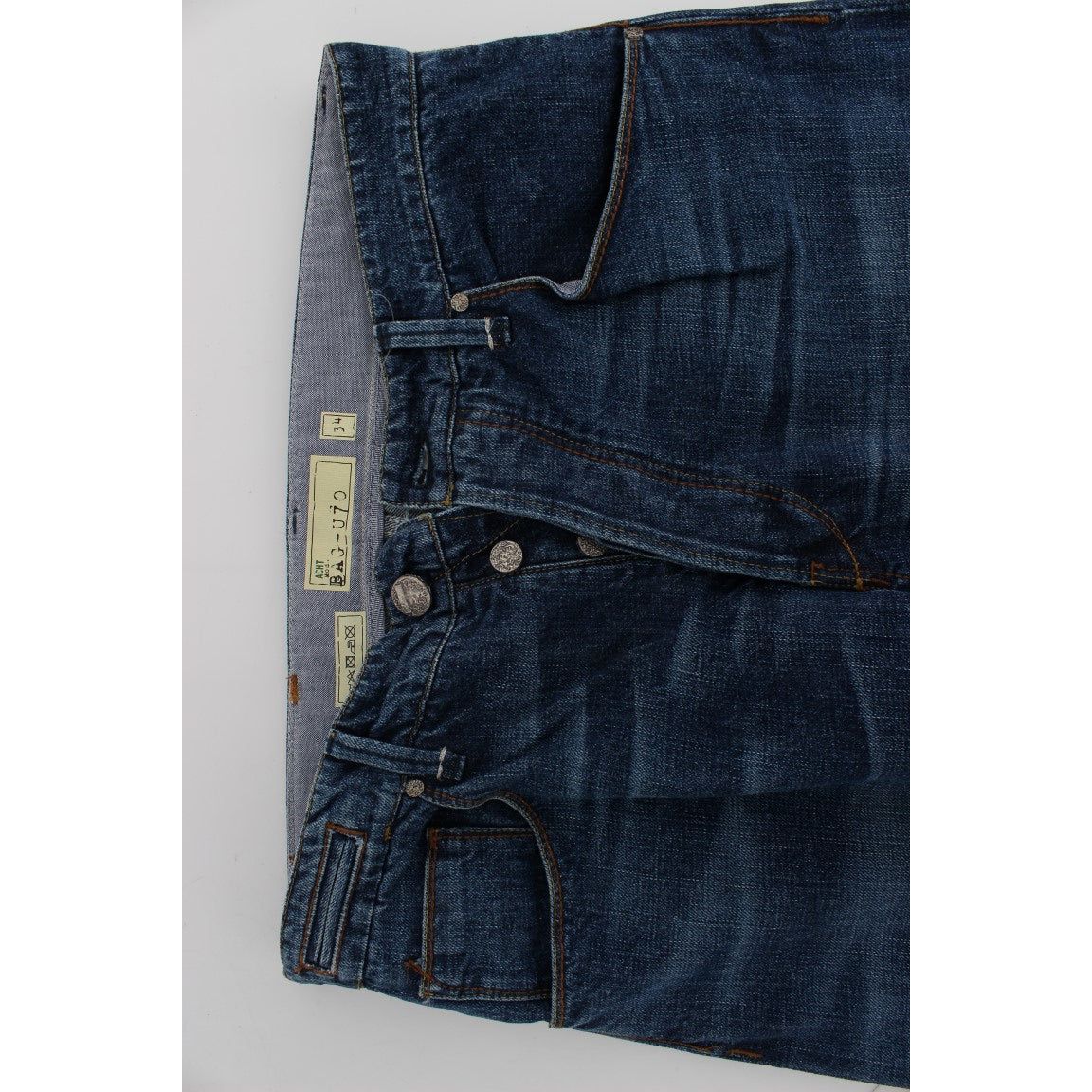 Acht Blue Cotton Baggy Loose Fit Jeans for Effortless Style