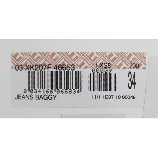 Acht Blue Cotton Baggy Loose Fit Jeans for Effortless Style