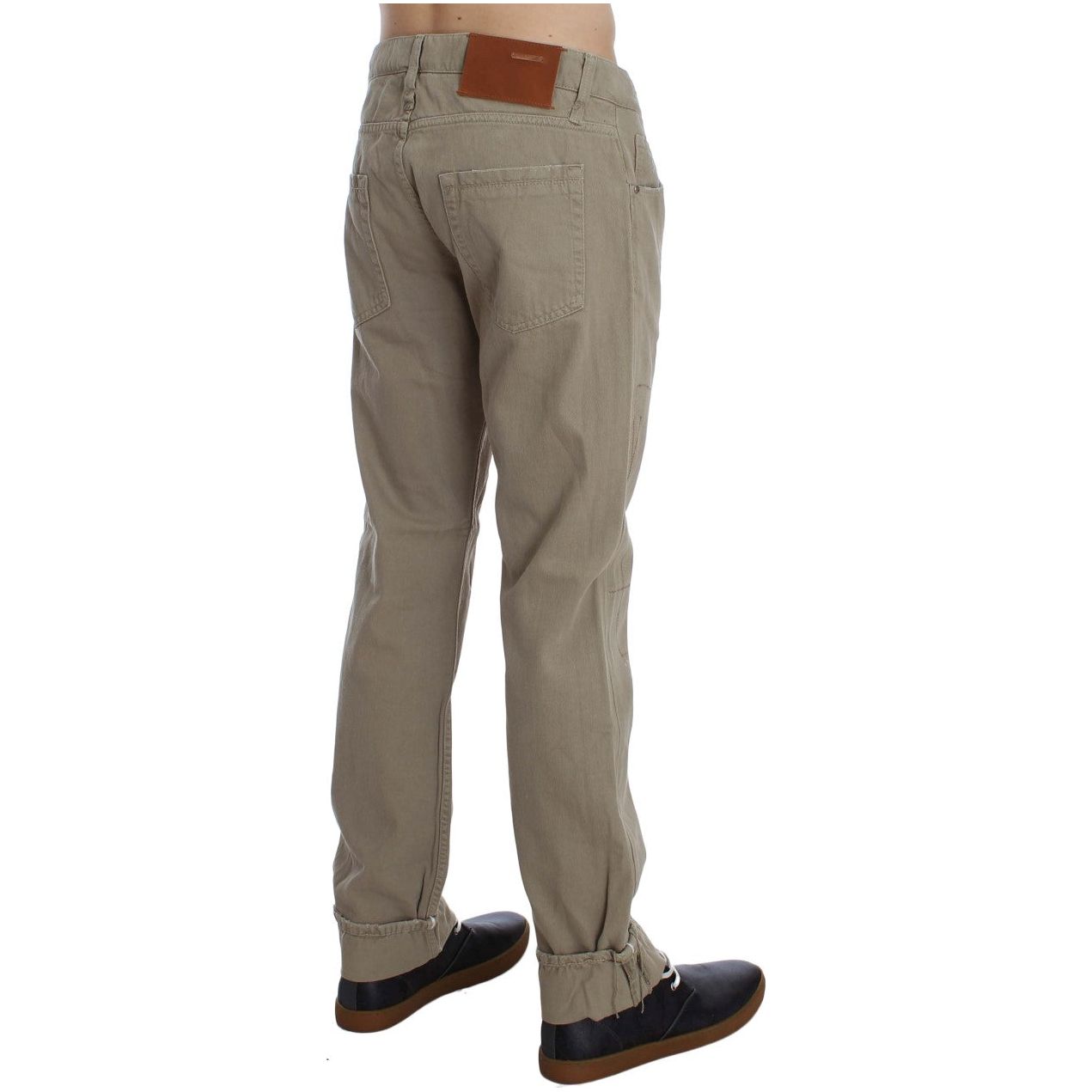 Acht Beige Cotton Jeans for Elevated Style and Comfort