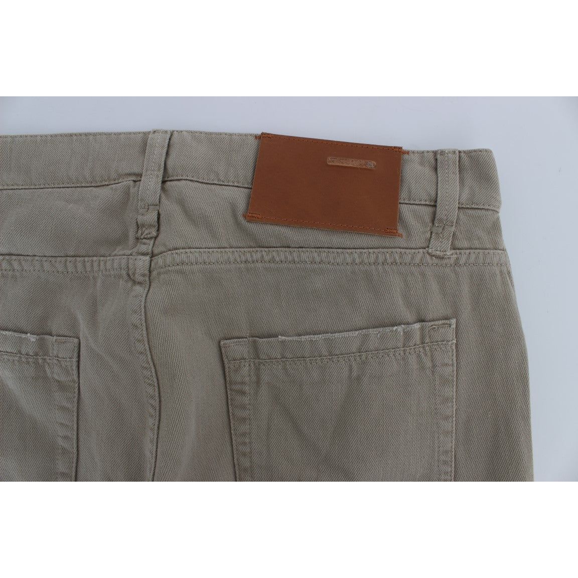 Acht Beige Cotton Jeans for Elevated Style and Comfort