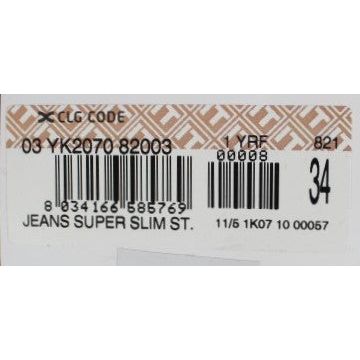 Acht Sleek Gray Stretch Denim Slim Fit Jeans
