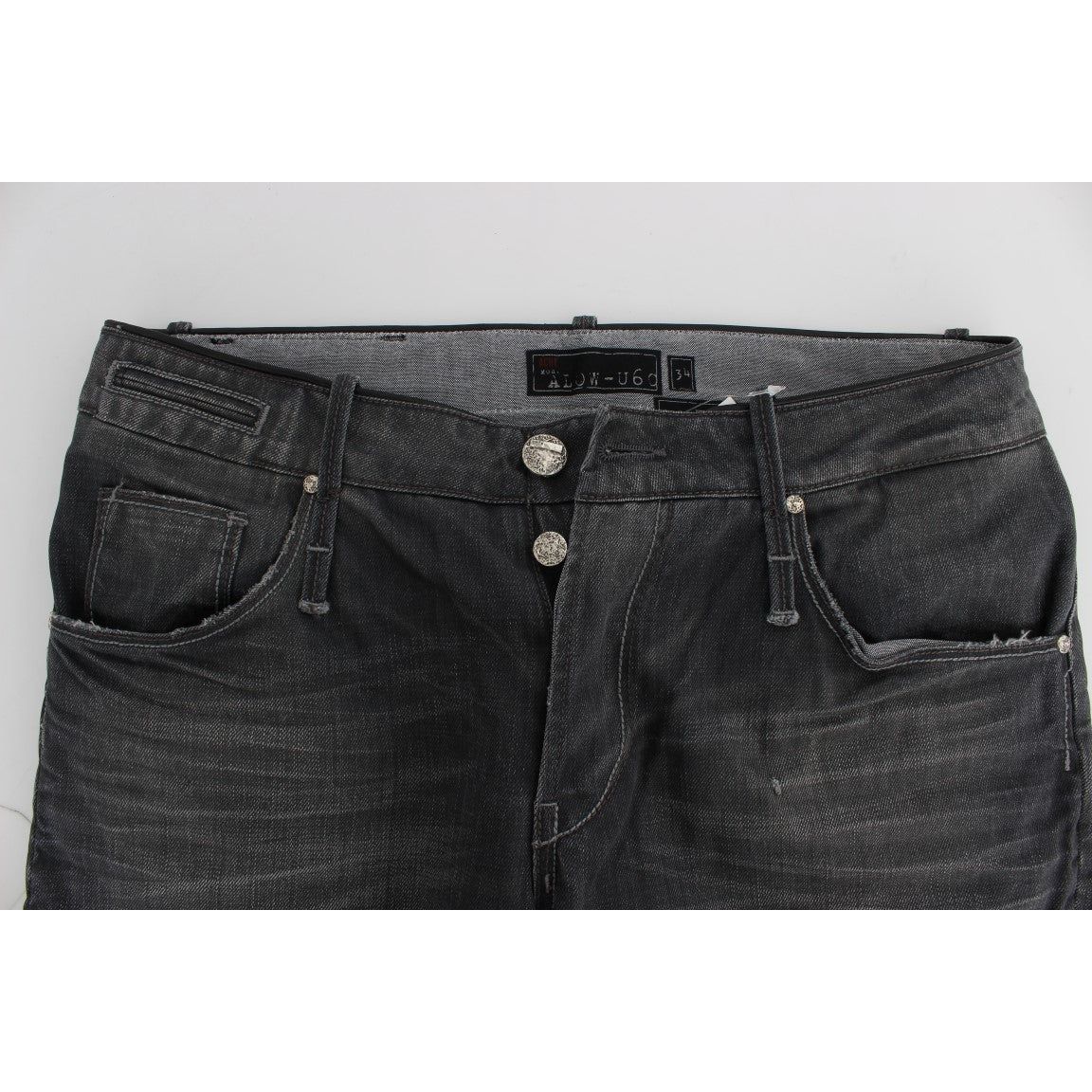 Acht Gray Cotton Blend Jeans Essentials