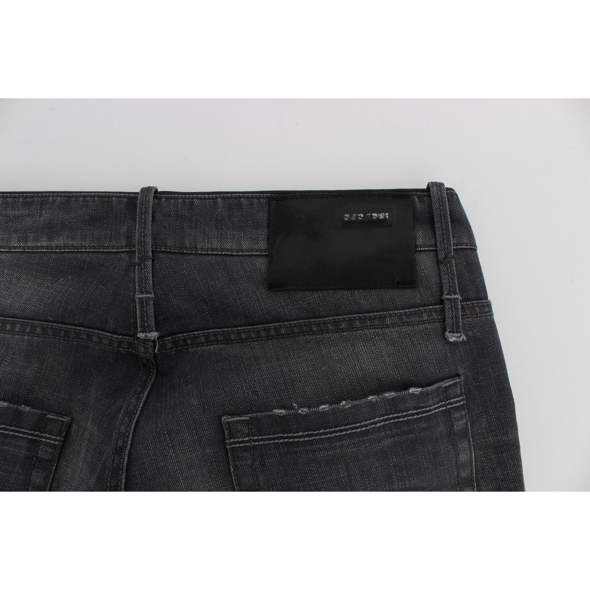Acht Gray Cotton Blend Jeans Essentials